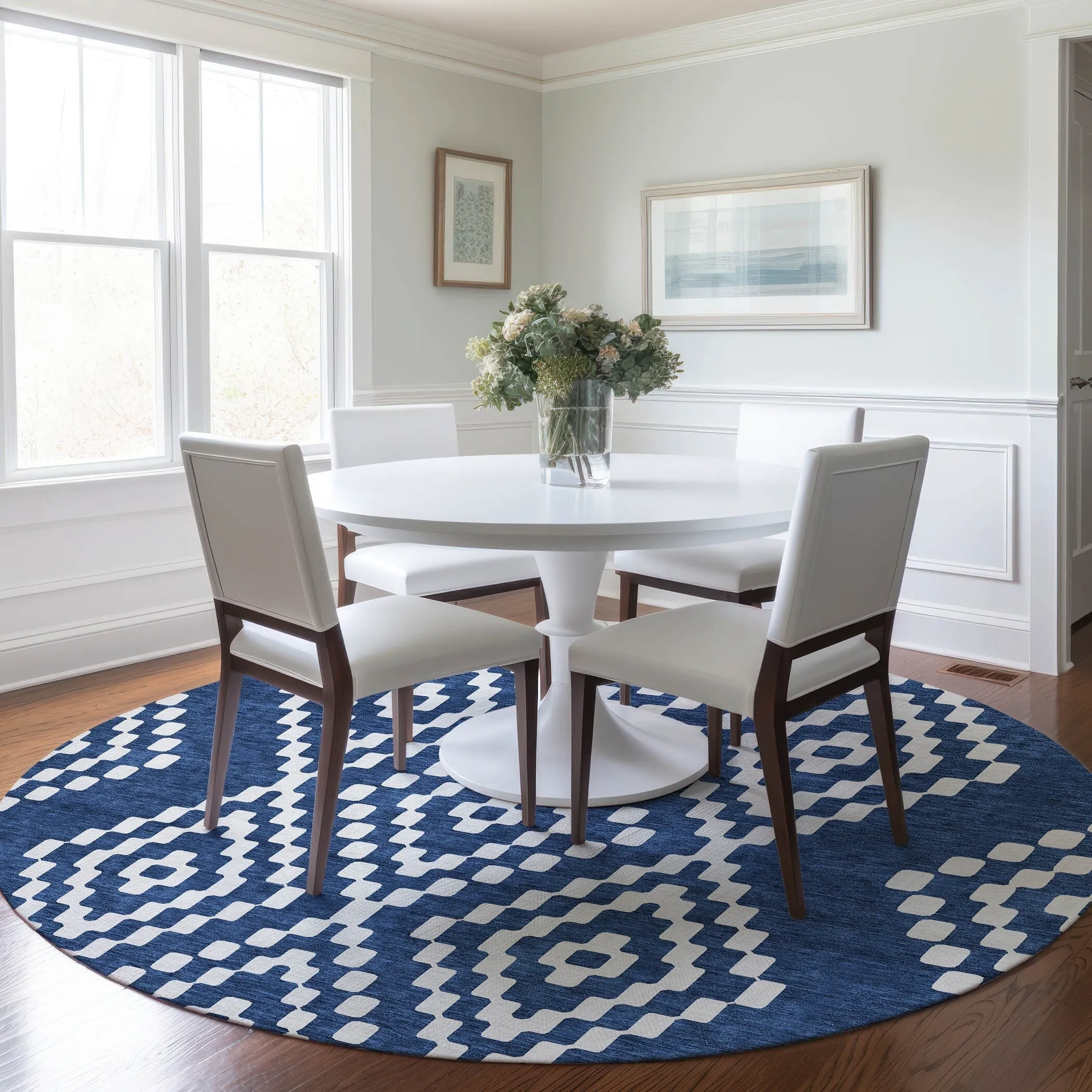 Machine Washable Indoor/ Outdoor Chantille Moroccan Boho Rug