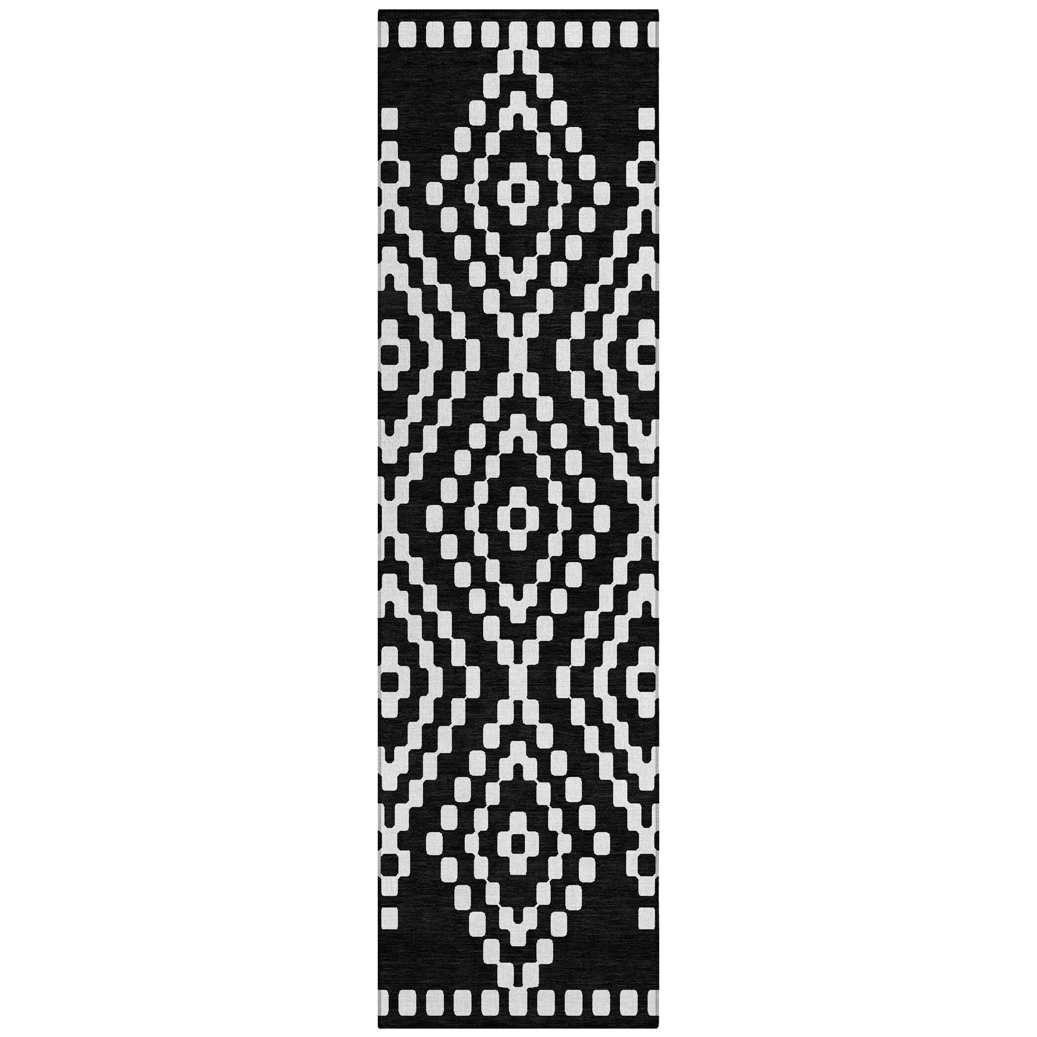 Machine Washable Indoor/ Outdoor Chantille Moroccan Boho Rug