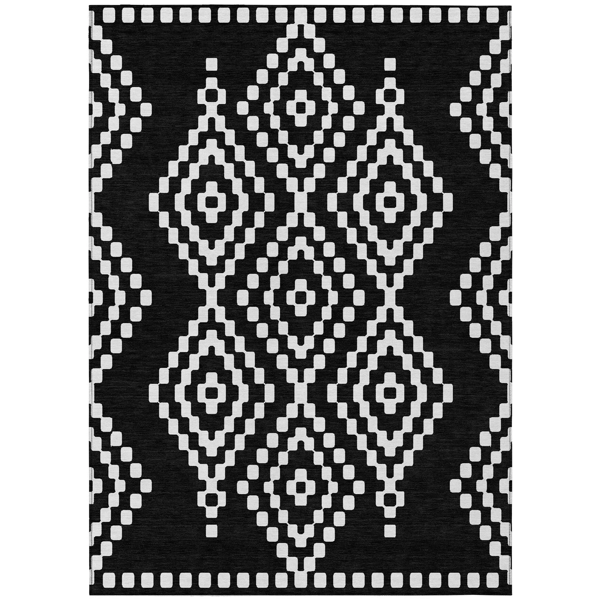 Machine Washable Indoor/ Outdoor Chantille Moroccan Boho Rug