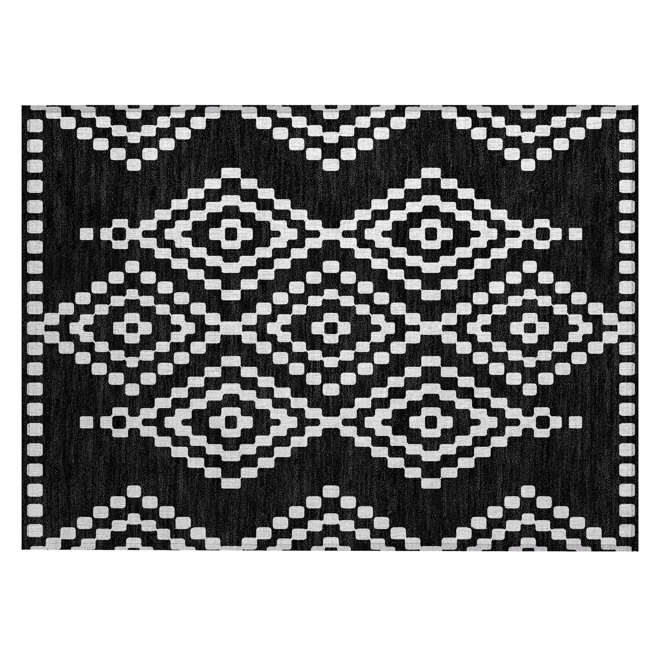 Machine Washable Indoor/ Outdoor Chantille Moroccan Boho Rug