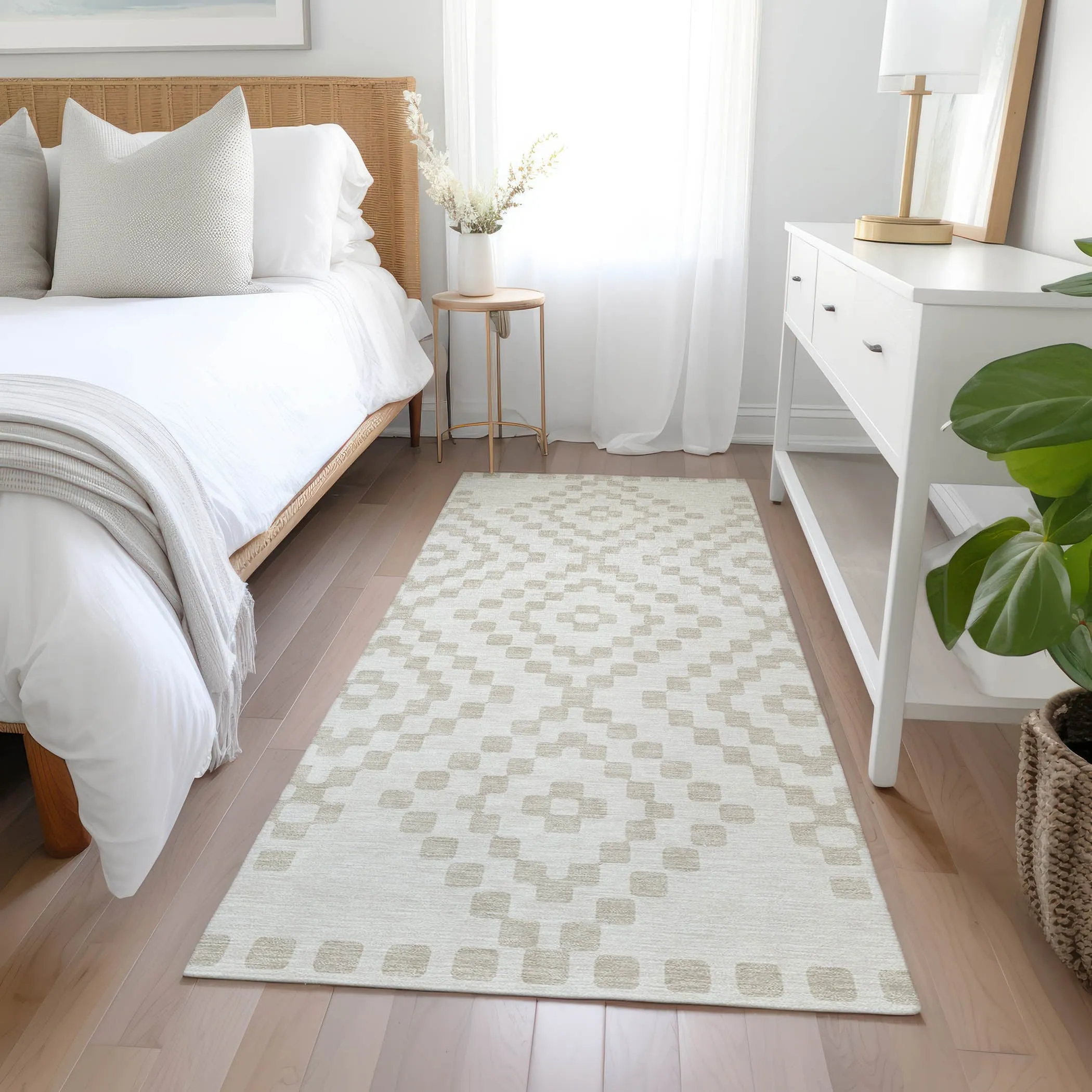 Machine Washable Indoor/ Outdoor Chantille Moroccan Boho Rug