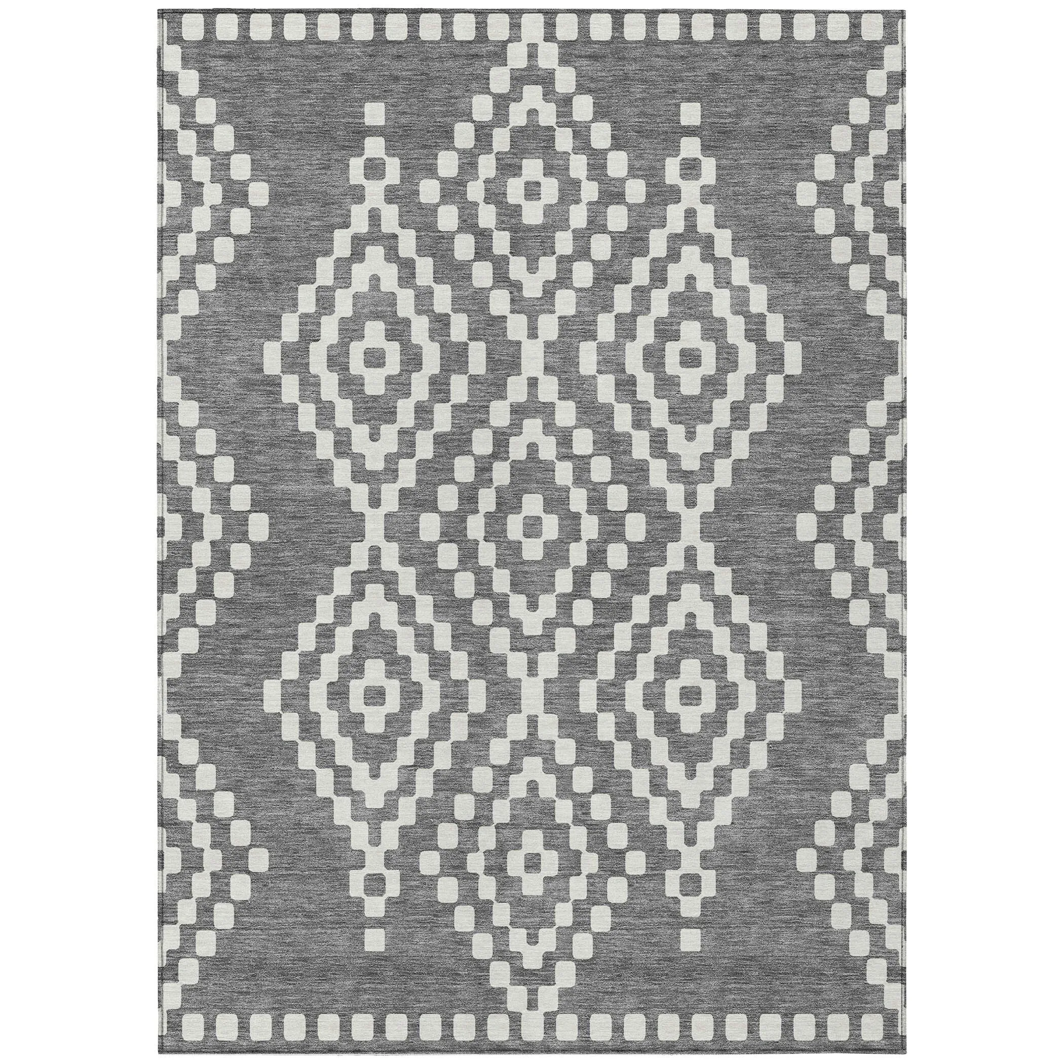 Machine Washable Indoor/ Outdoor Chantille Moroccan Boho Rug