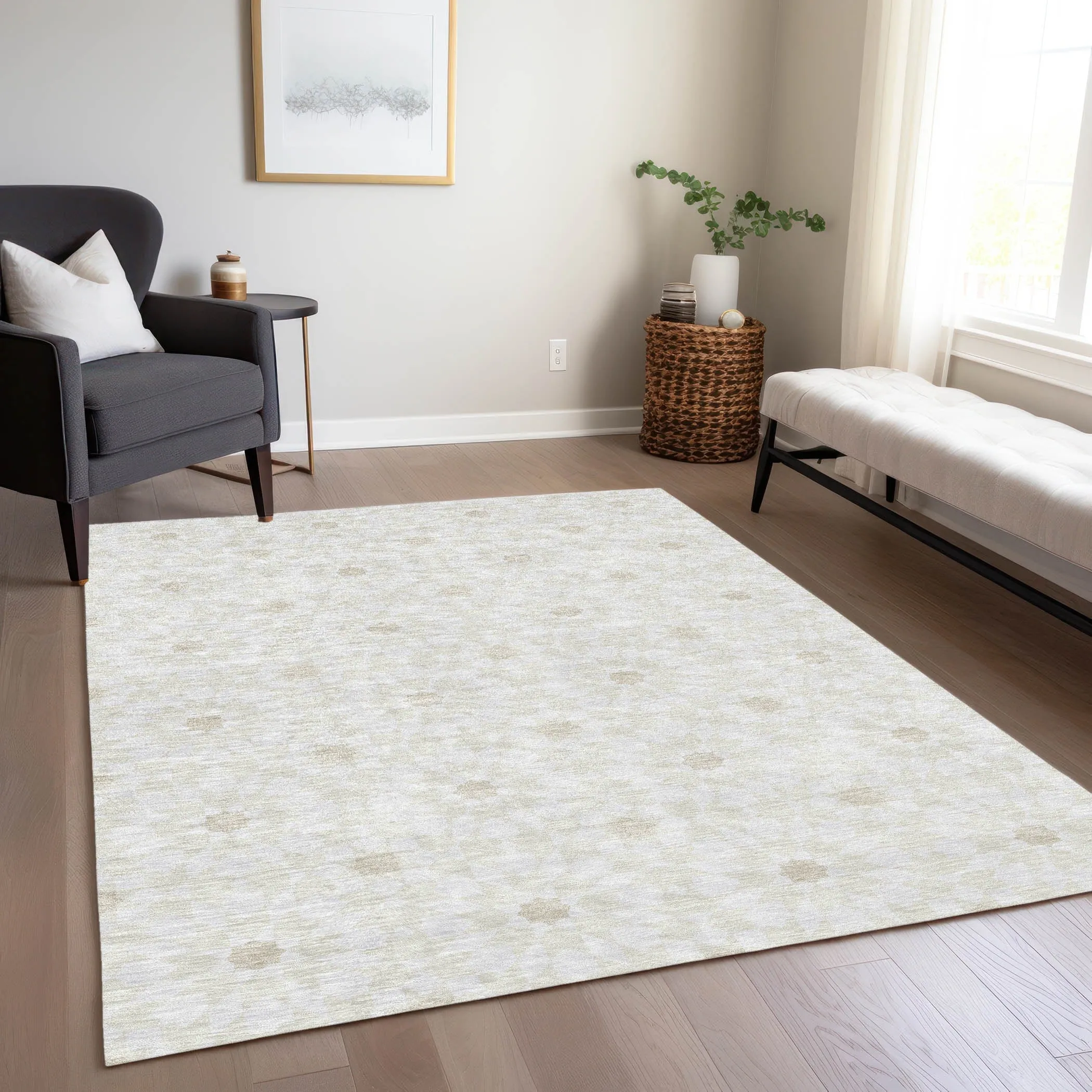 Machine Washable Indoor/ Outdoor Chantille Morrocan Boho Rug