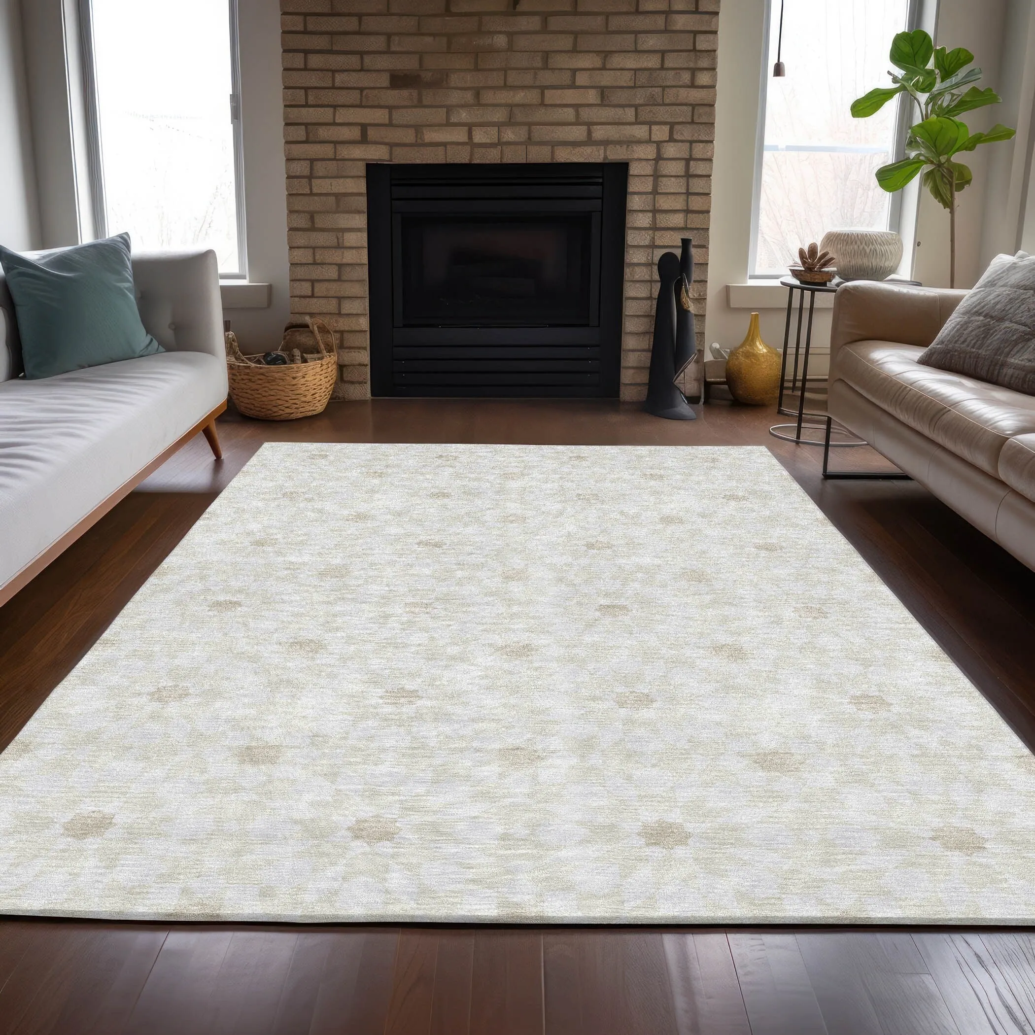 Machine Washable Indoor/ Outdoor Chantille Morrocan Boho Rug