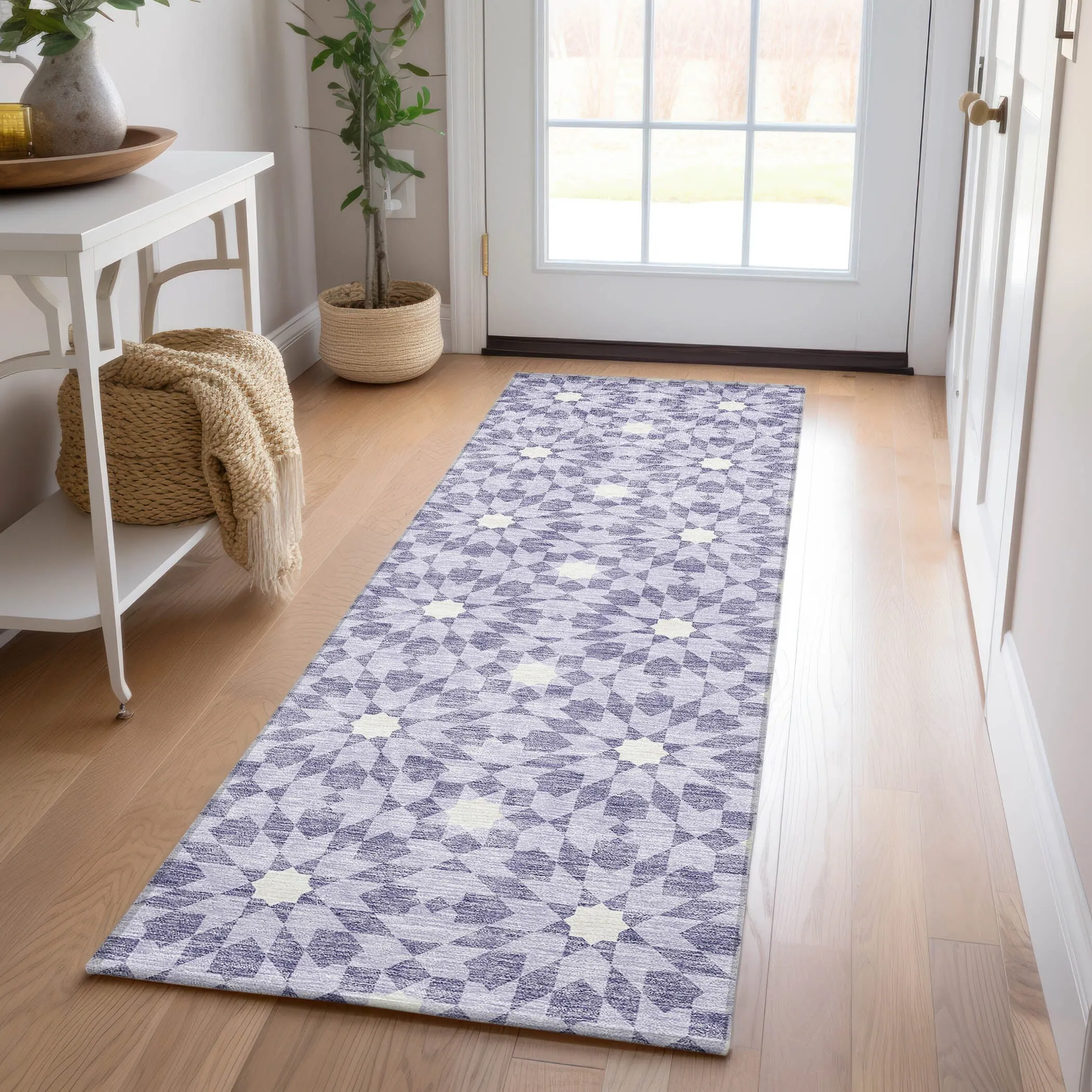 Machine Washable Indoor/ Outdoor Chantille Morrocan Boho Rug