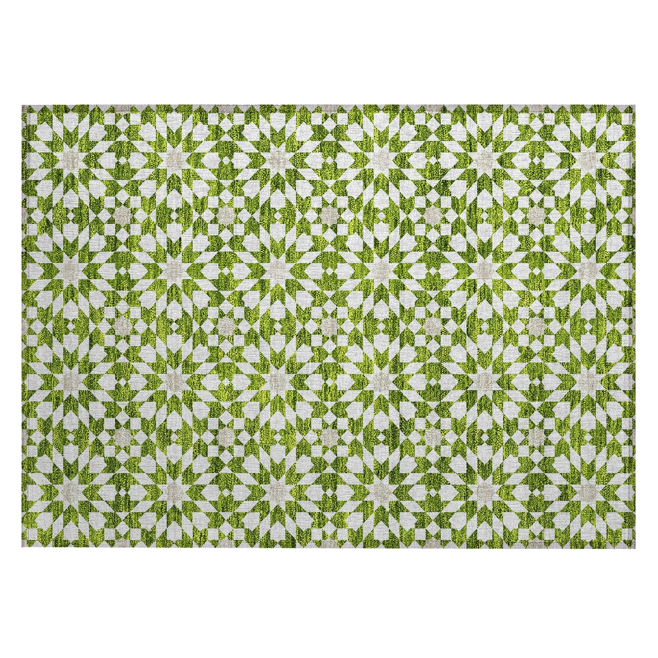 Machine Washable Indoor/ Outdoor Chantille Morrocan Boho Rug