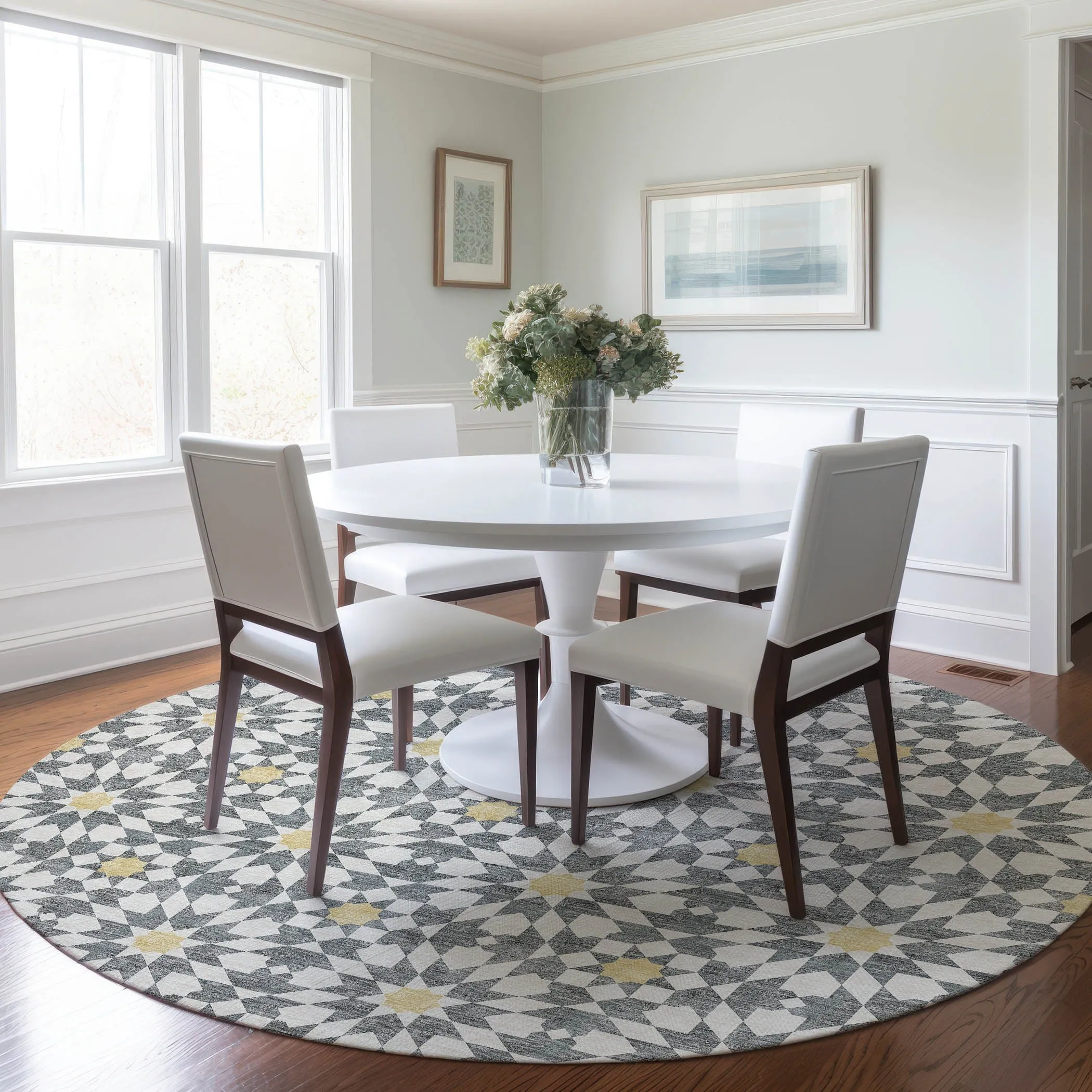 Machine Washable Indoor/ Outdoor Chantille Morrocan Boho Rug