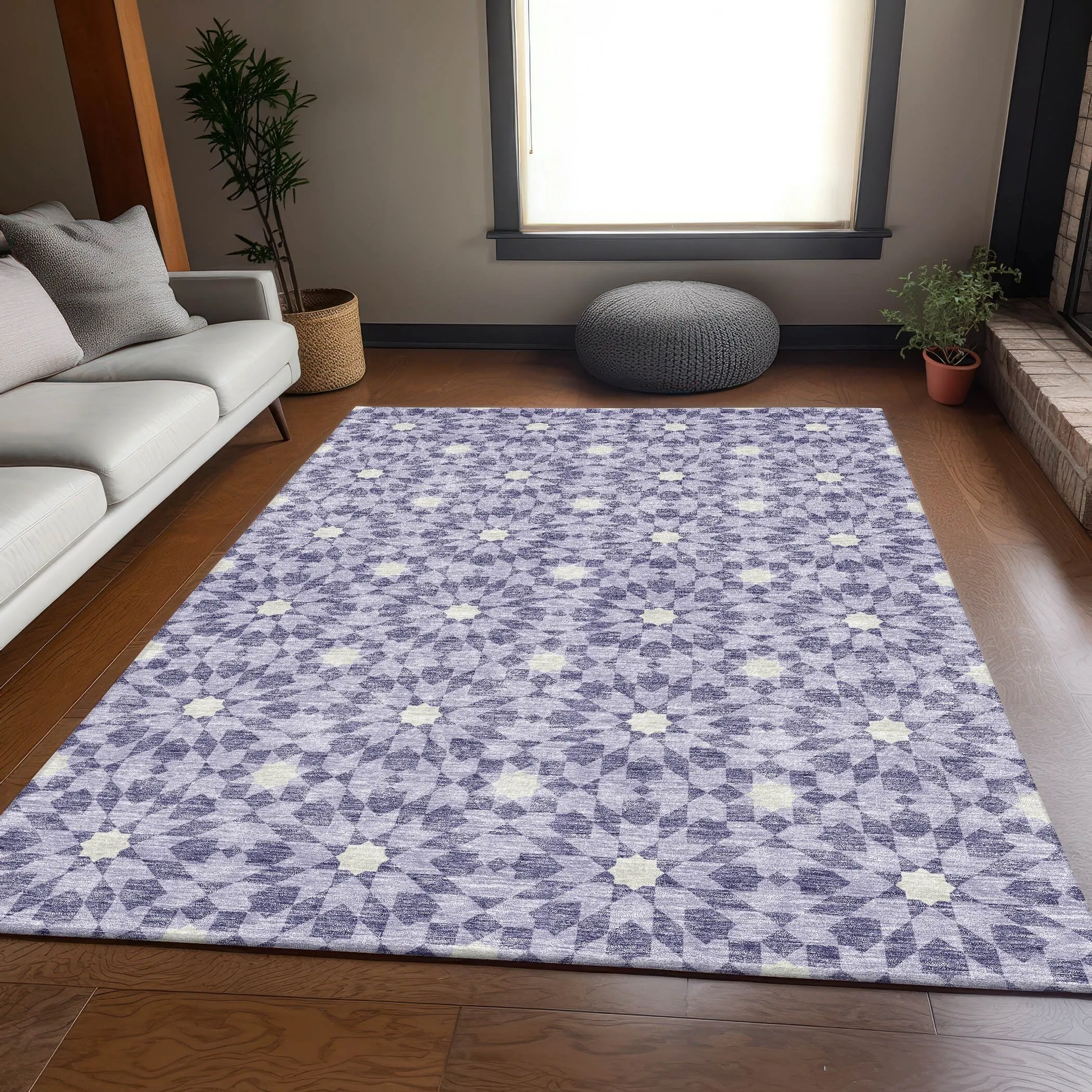Machine Washable Indoor/ Outdoor Chantille Morrocan Boho Rug