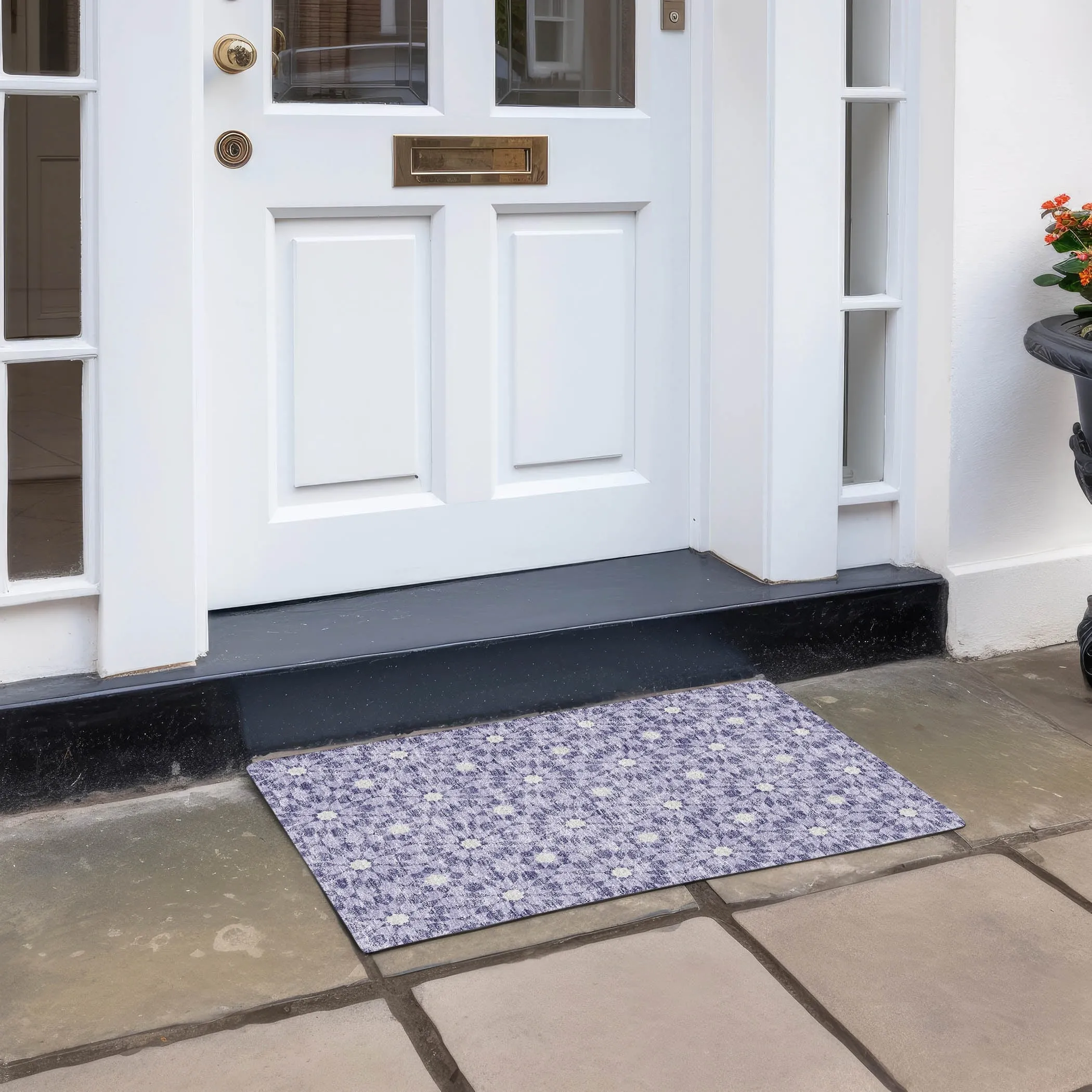 Machine Washable Indoor/ Outdoor Chantille Morrocan Boho Rug