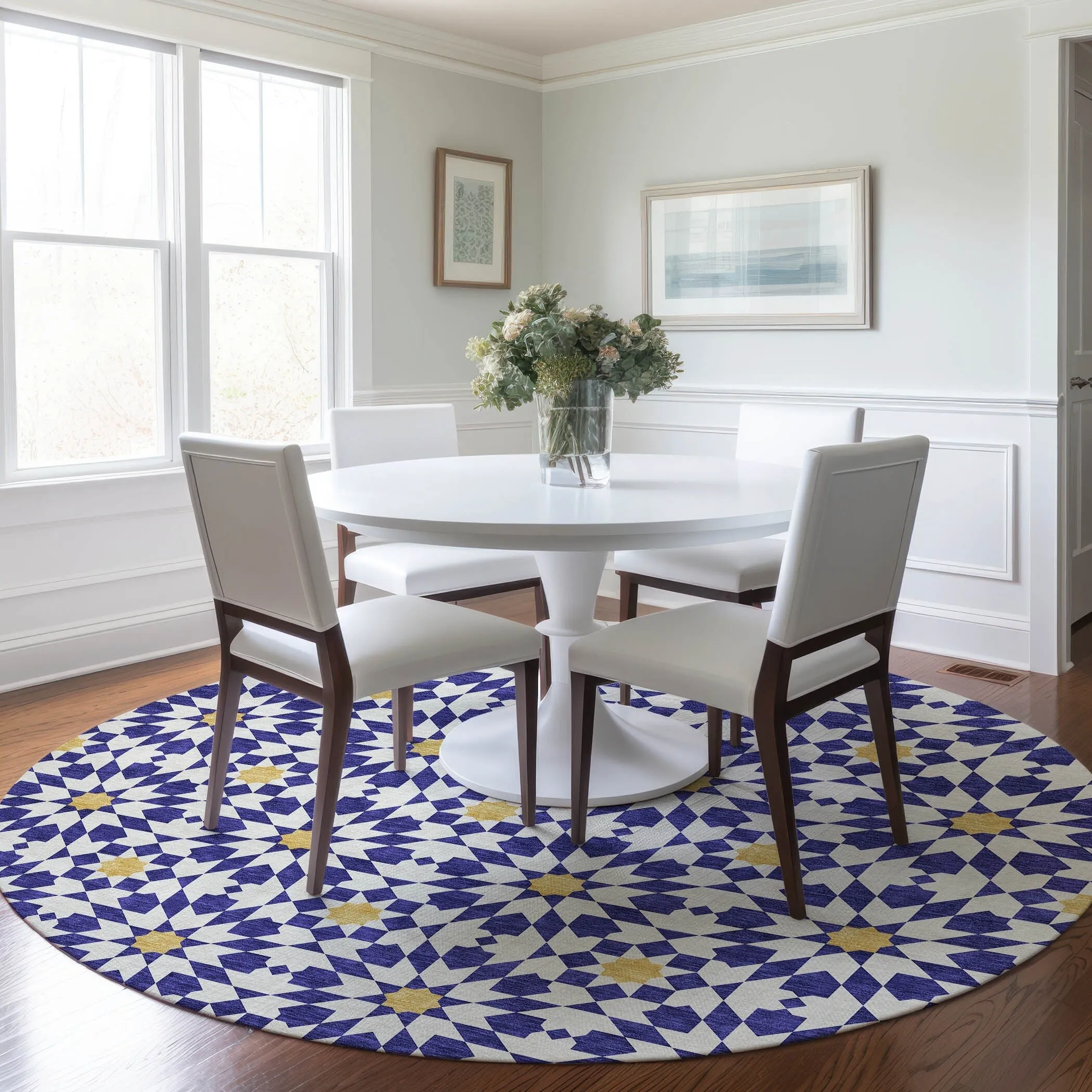 Machine Washable Indoor/ Outdoor Chantille Morrocan Boho Rug