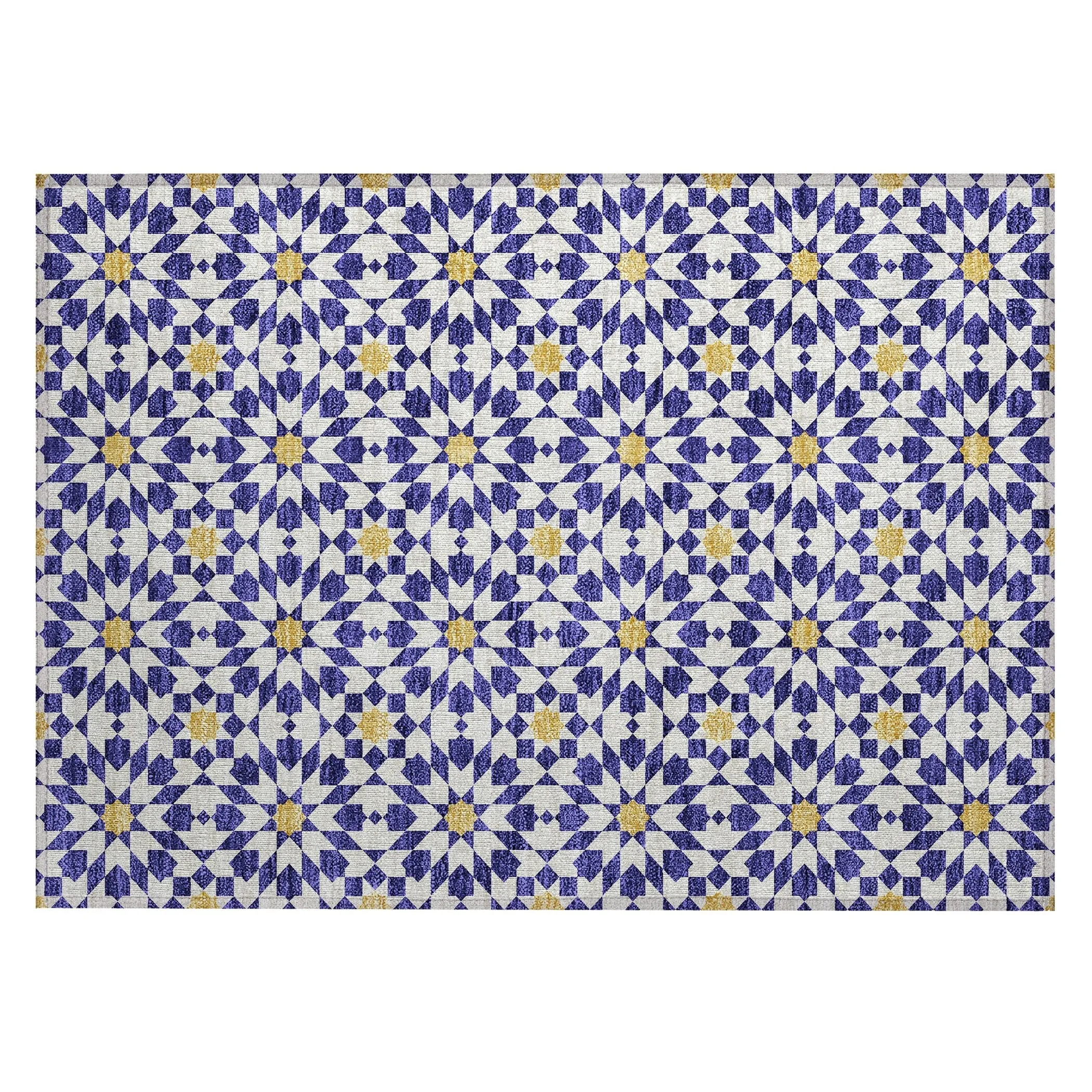 Machine Washable Indoor/ Outdoor Chantille Morrocan Boho Rug