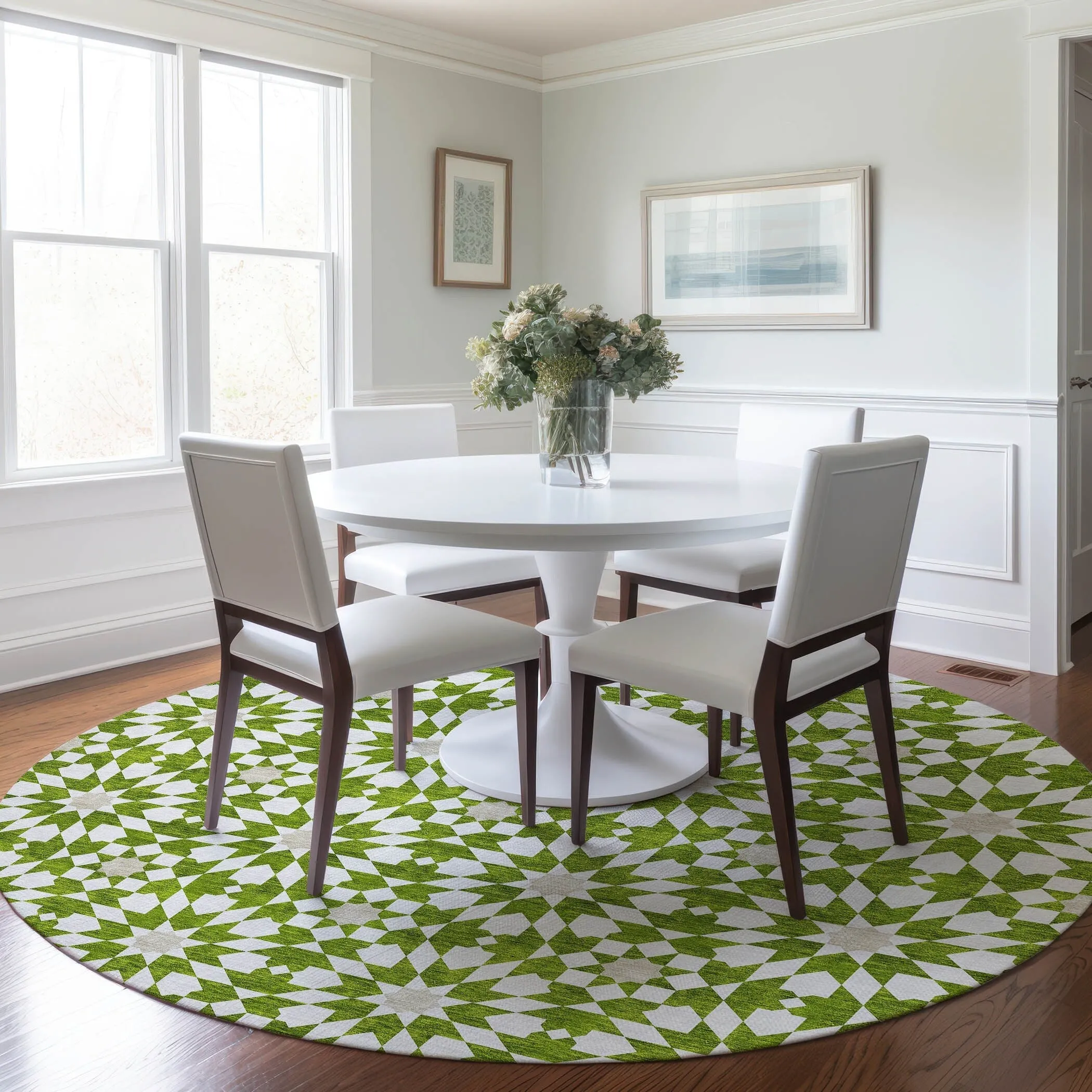 Machine Washable Indoor/ Outdoor Chantille Morrocan Boho Rug