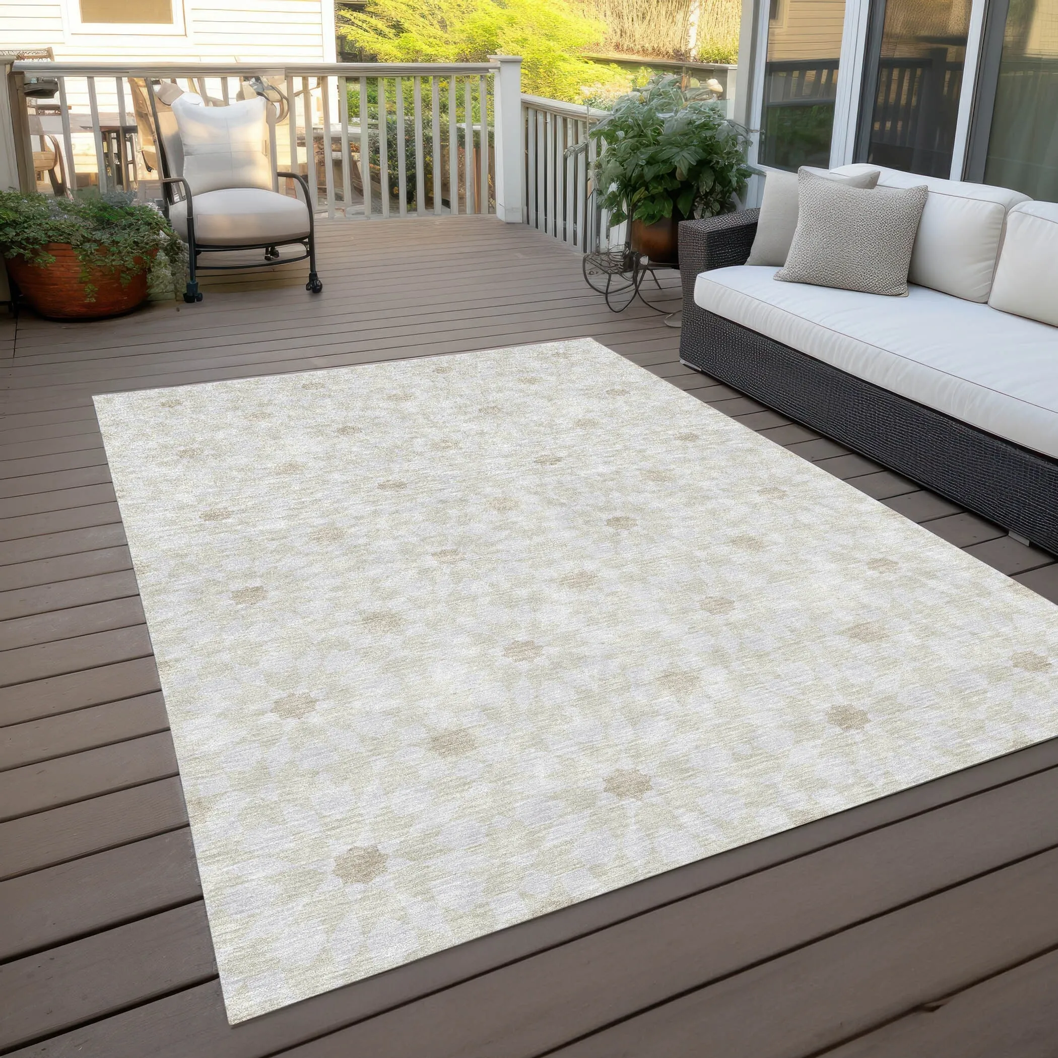 Machine Washable Indoor/ Outdoor Chantille Morrocan Boho Rug