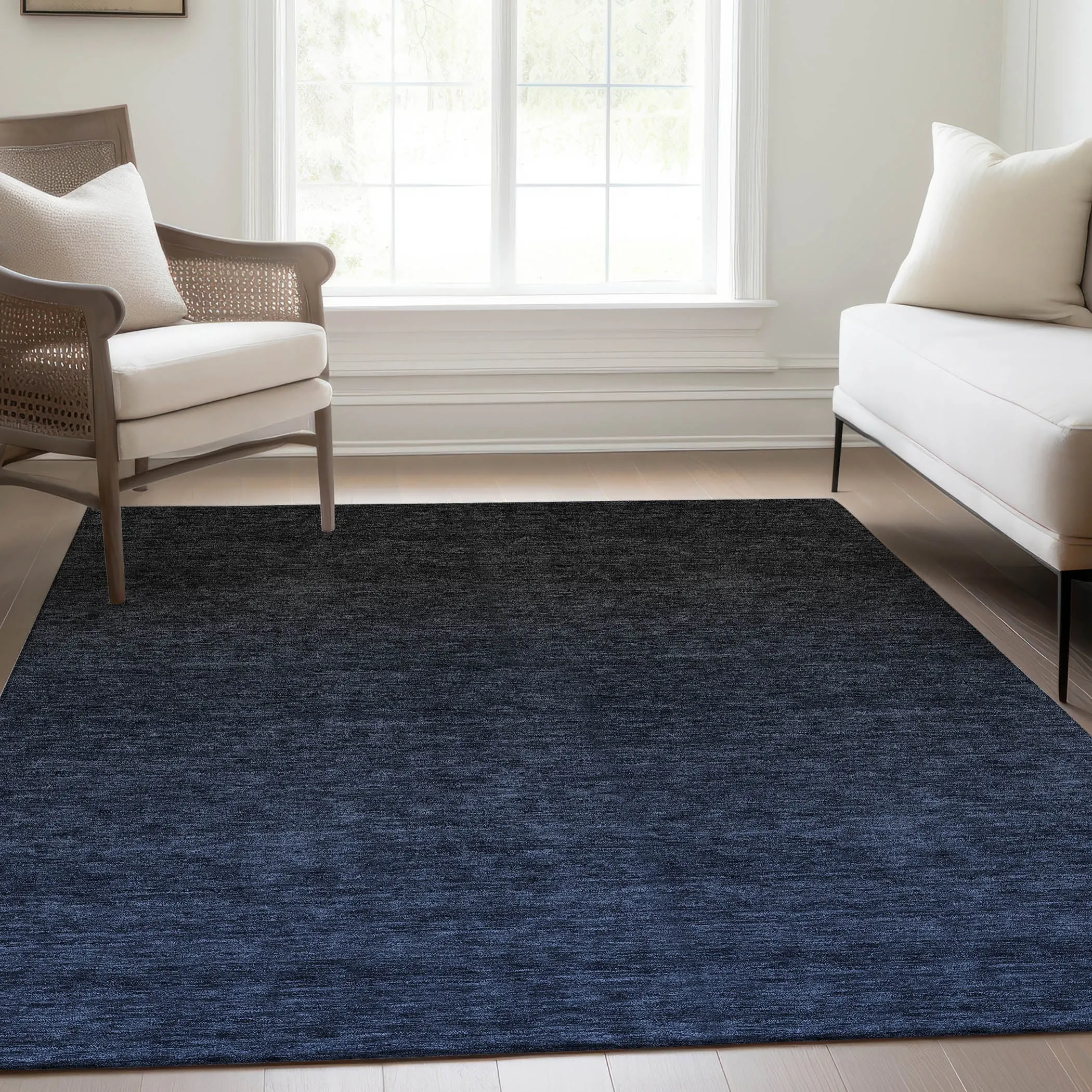 Machine Washable Indoor/ Outdoor Chantille Ombre Solid Rug