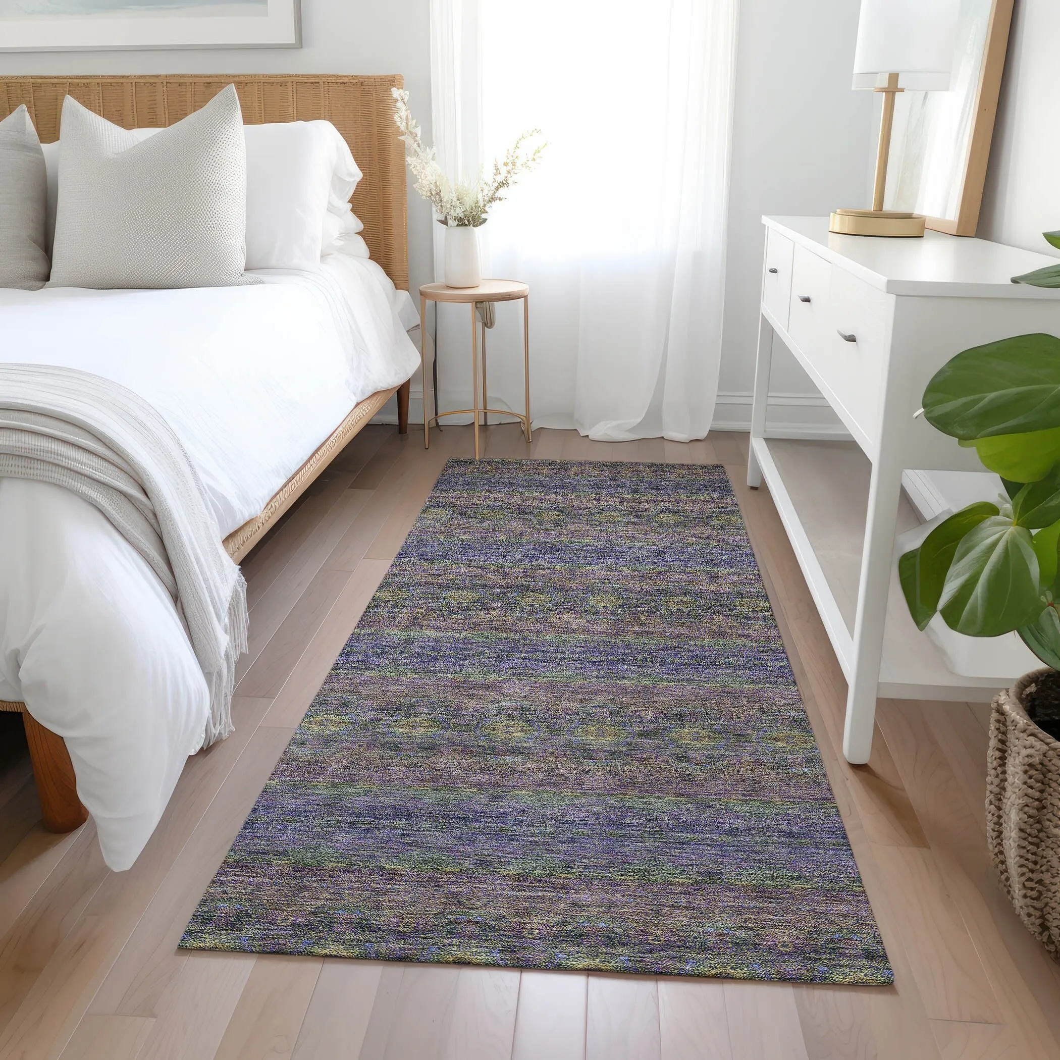 Machine Washable Indoor/ Outdoor Chantille Ombre Stripes Rug