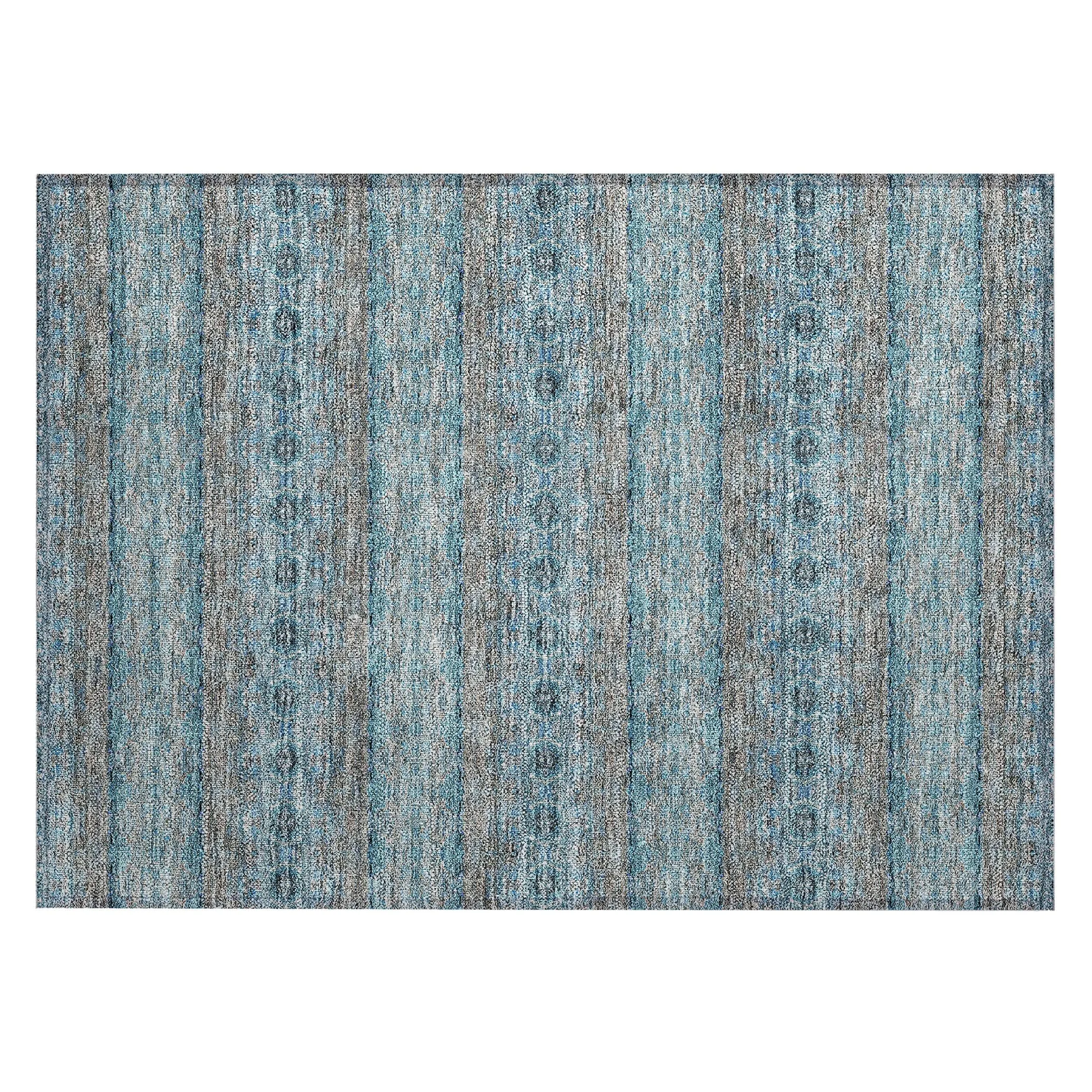 Machine Washable Indoor/ Outdoor Chantille Ombre Stripes Rug