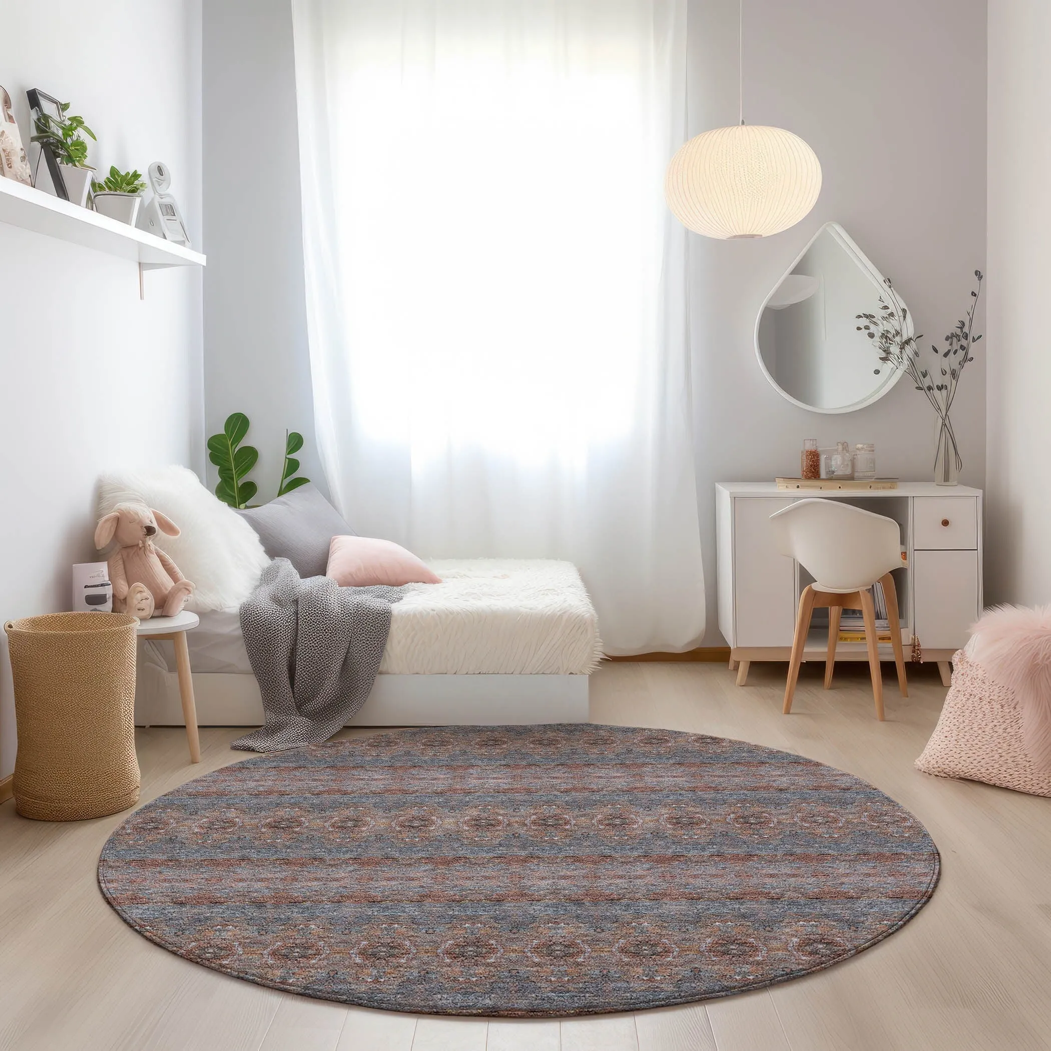 Machine Washable Indoor/ Outdoor Chantille Ombre Stripes Rug