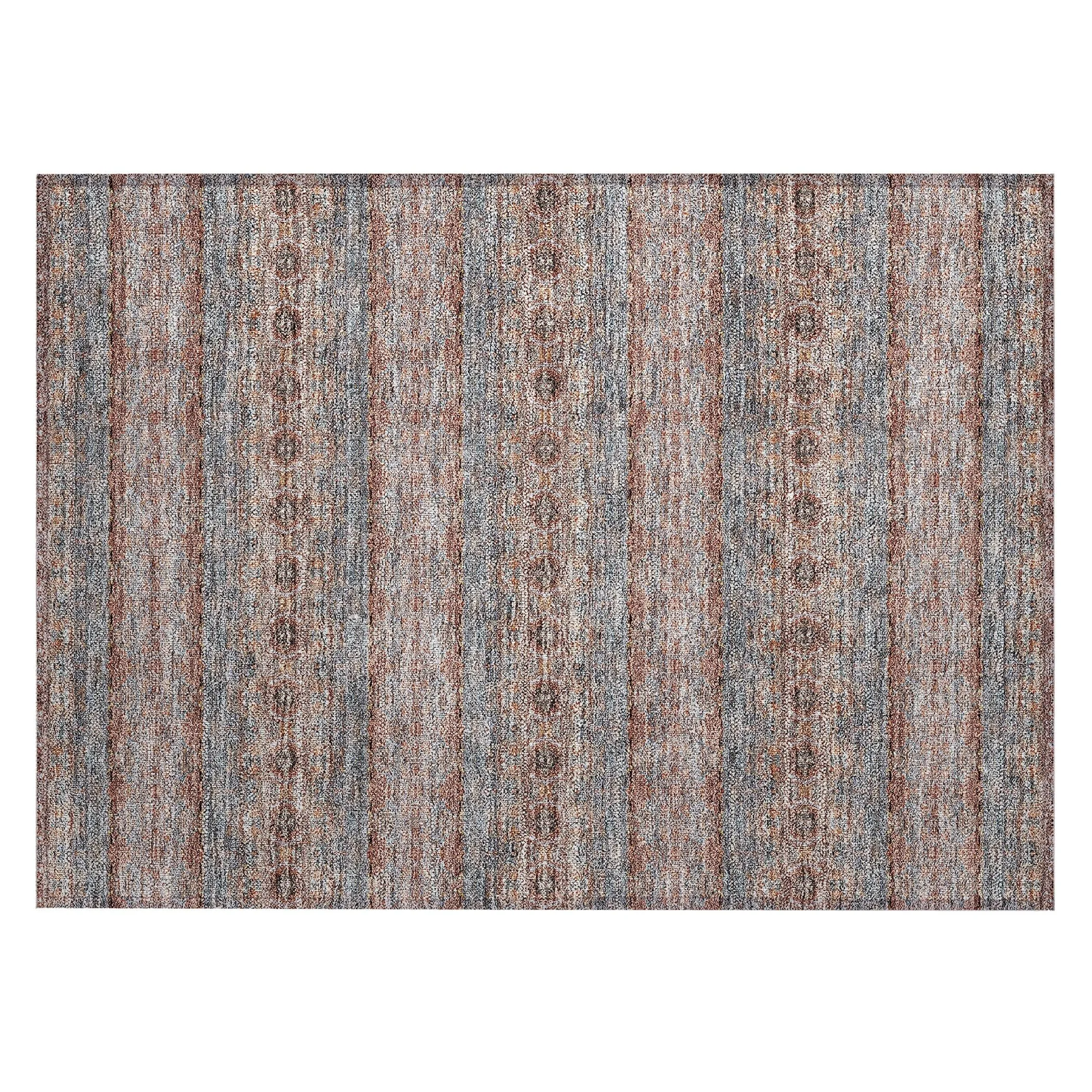 Machine Washable Indoor/ Outdoor Chantille Ombre Stripes Rug