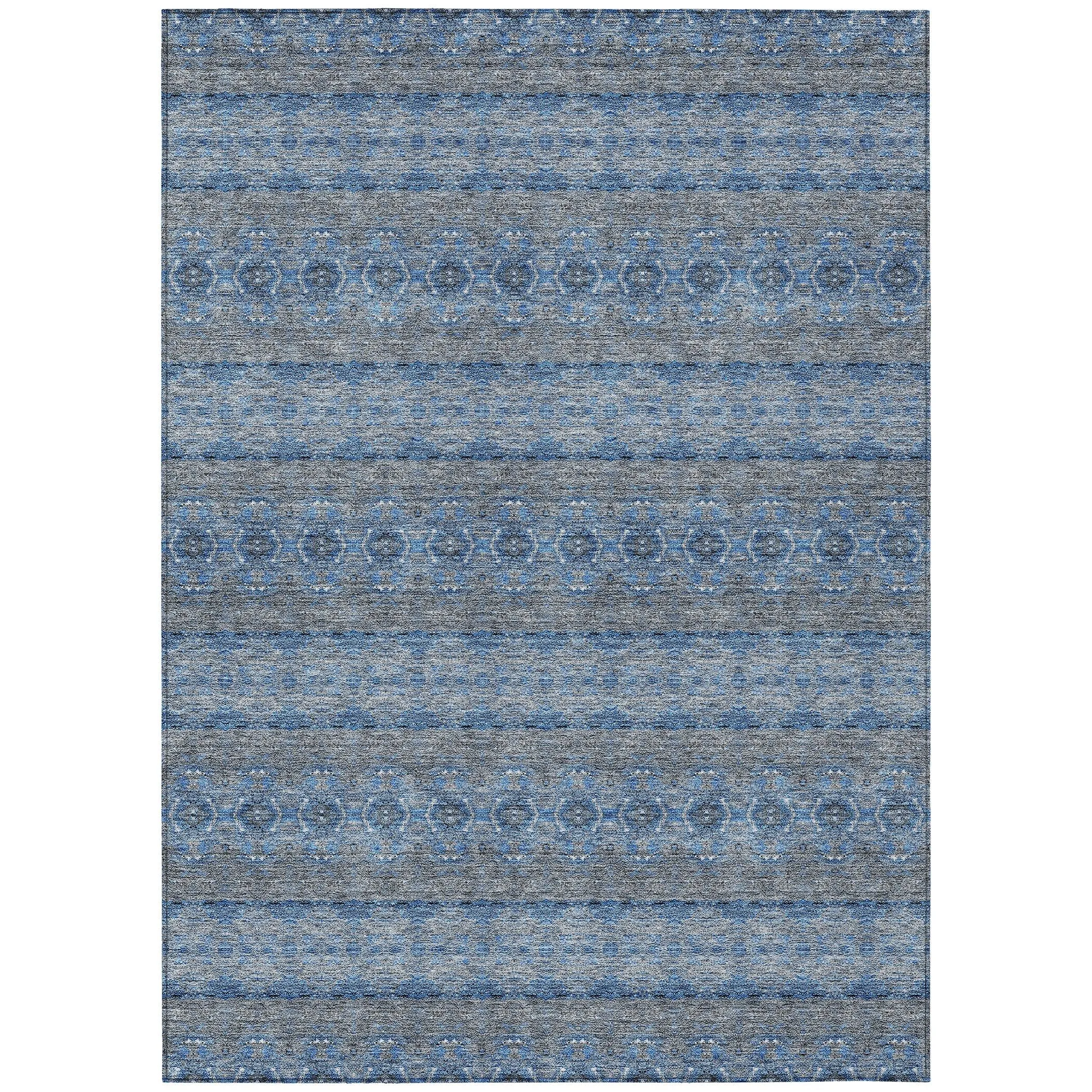 Machine Washable Indoor/ Outdoor Chantille Ombre Stripes Rug