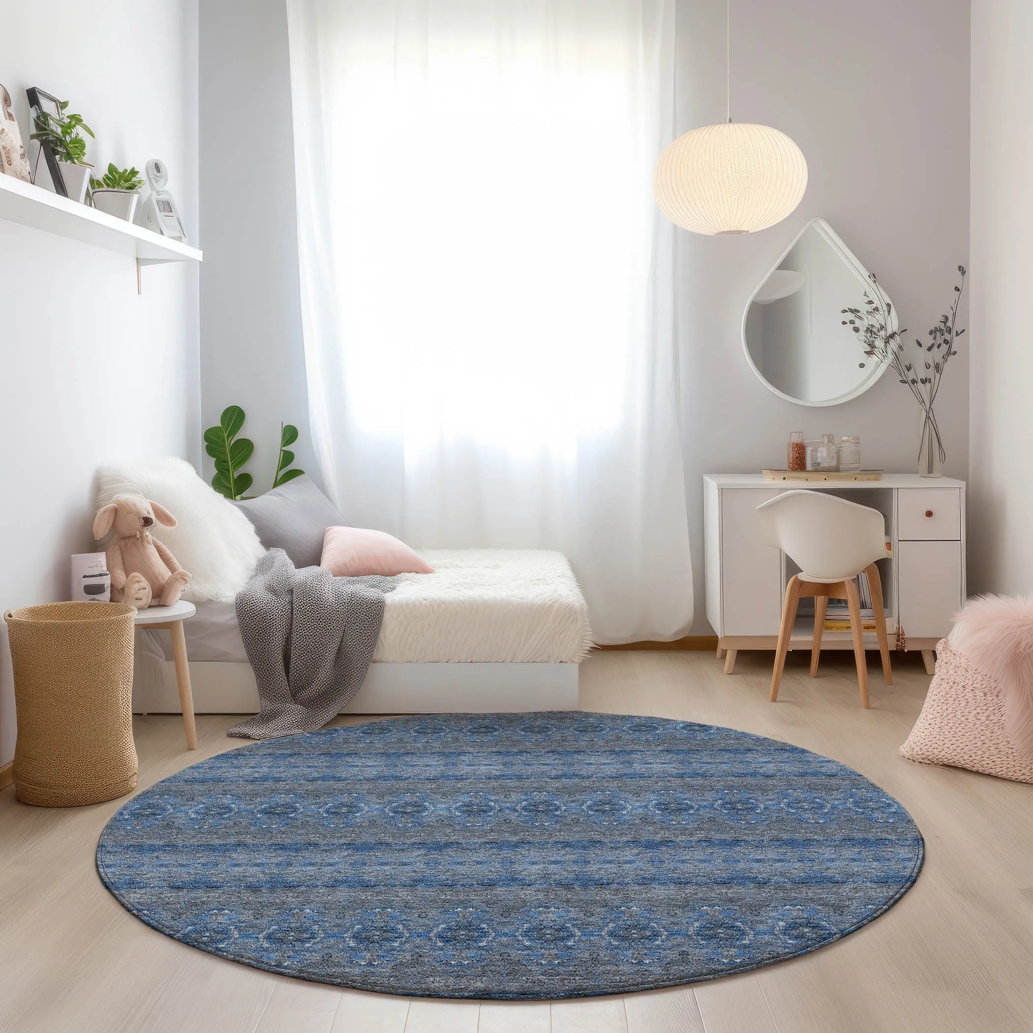 Machine Washable Indoor/ Outdoor Chantille Ombre Stripes Rug