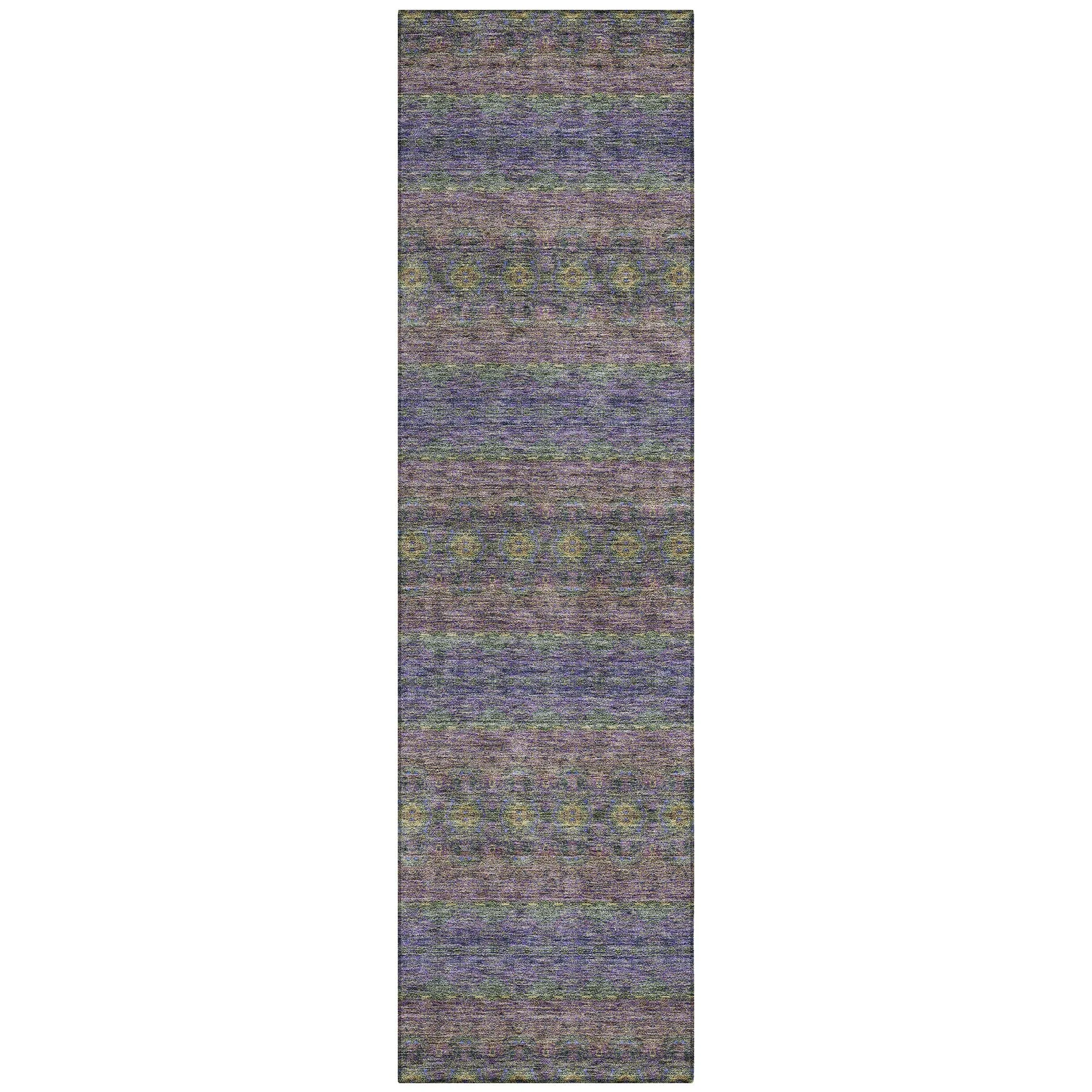 Machine Washable Indoor/ Outdoor Chantille Ombre Stripes Rug