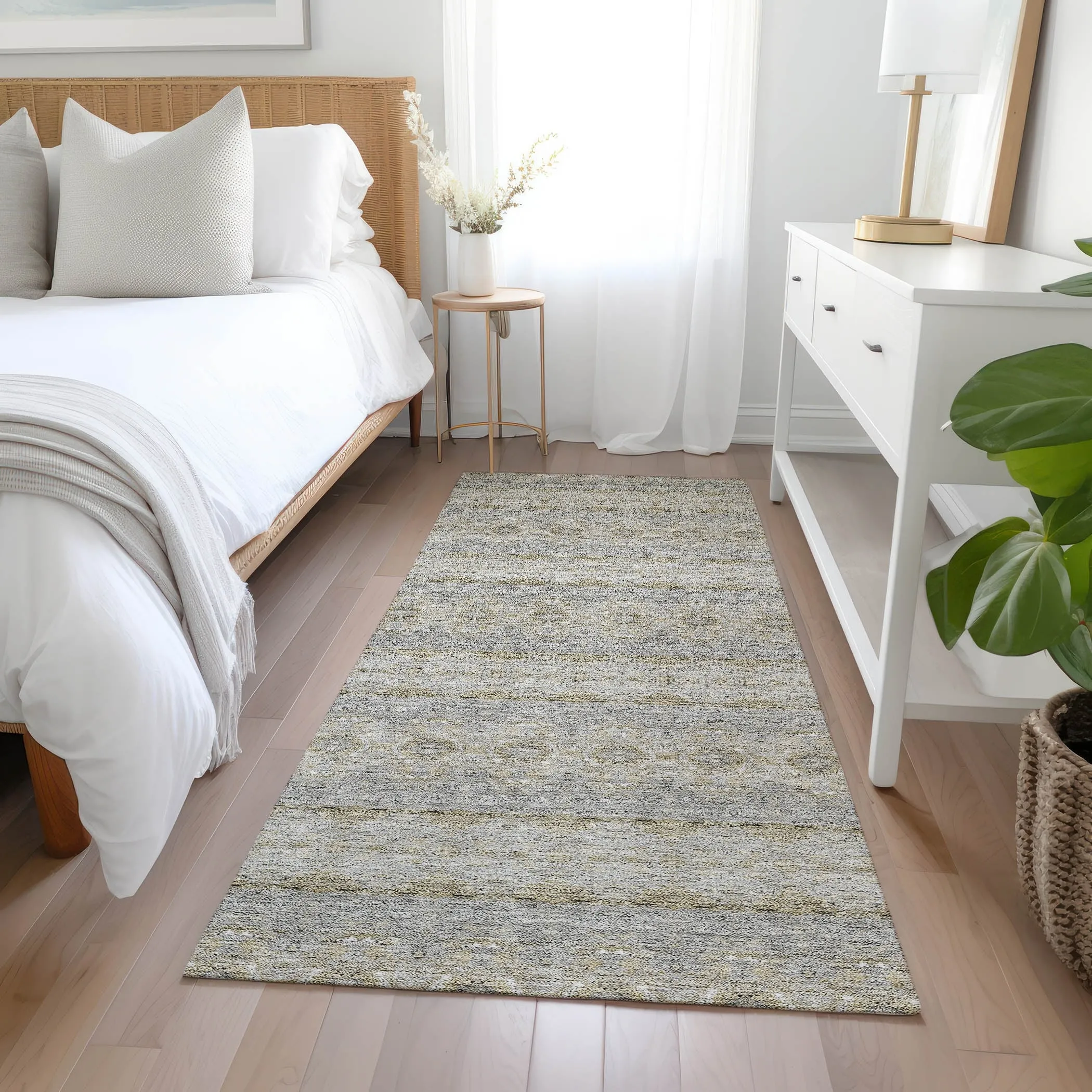 Machine Washable Indoor/ Outdoor Chantille Ombre Stripes Rug
