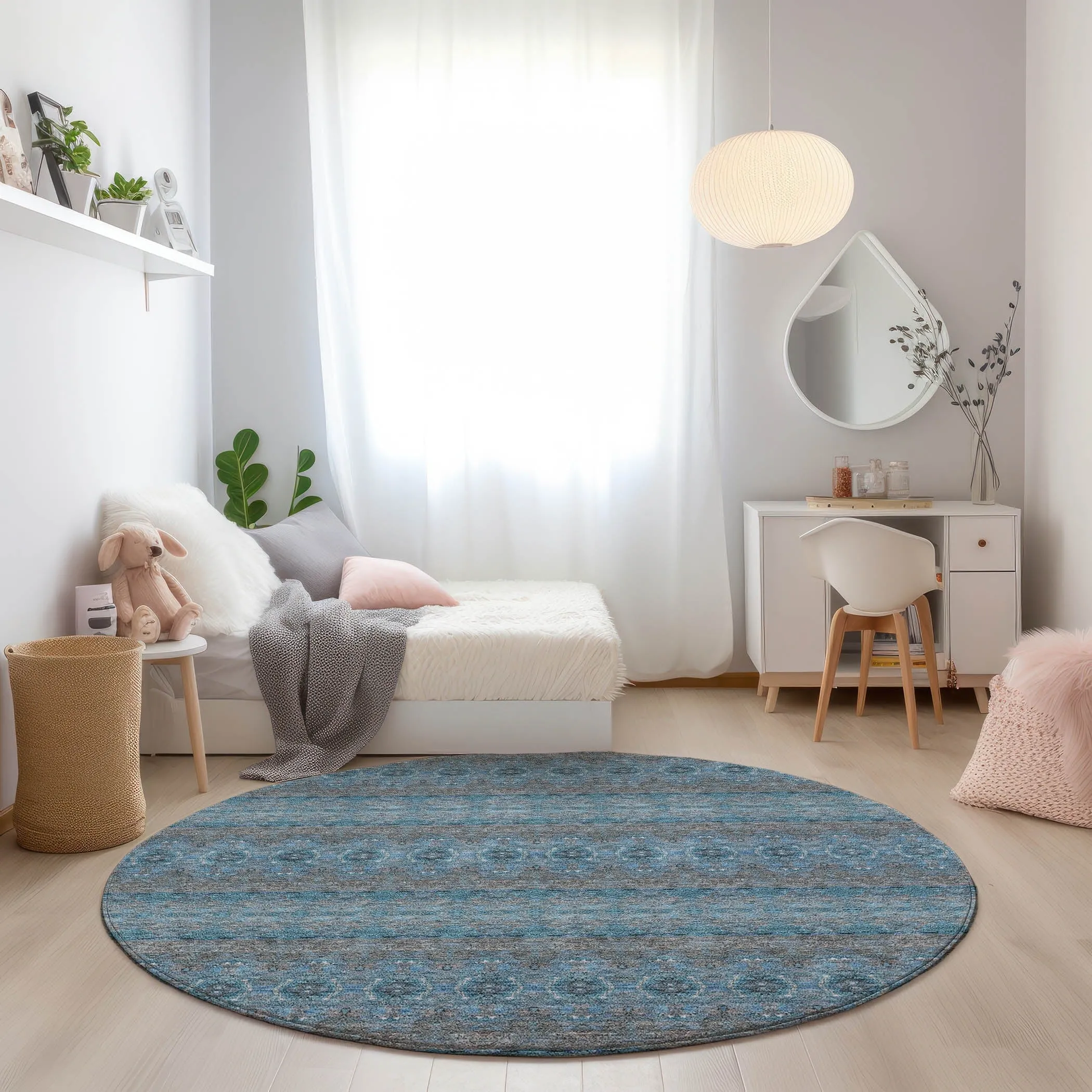 Machine Washable Indoor/ Outdoor Chantille Ombre Stripes Rug