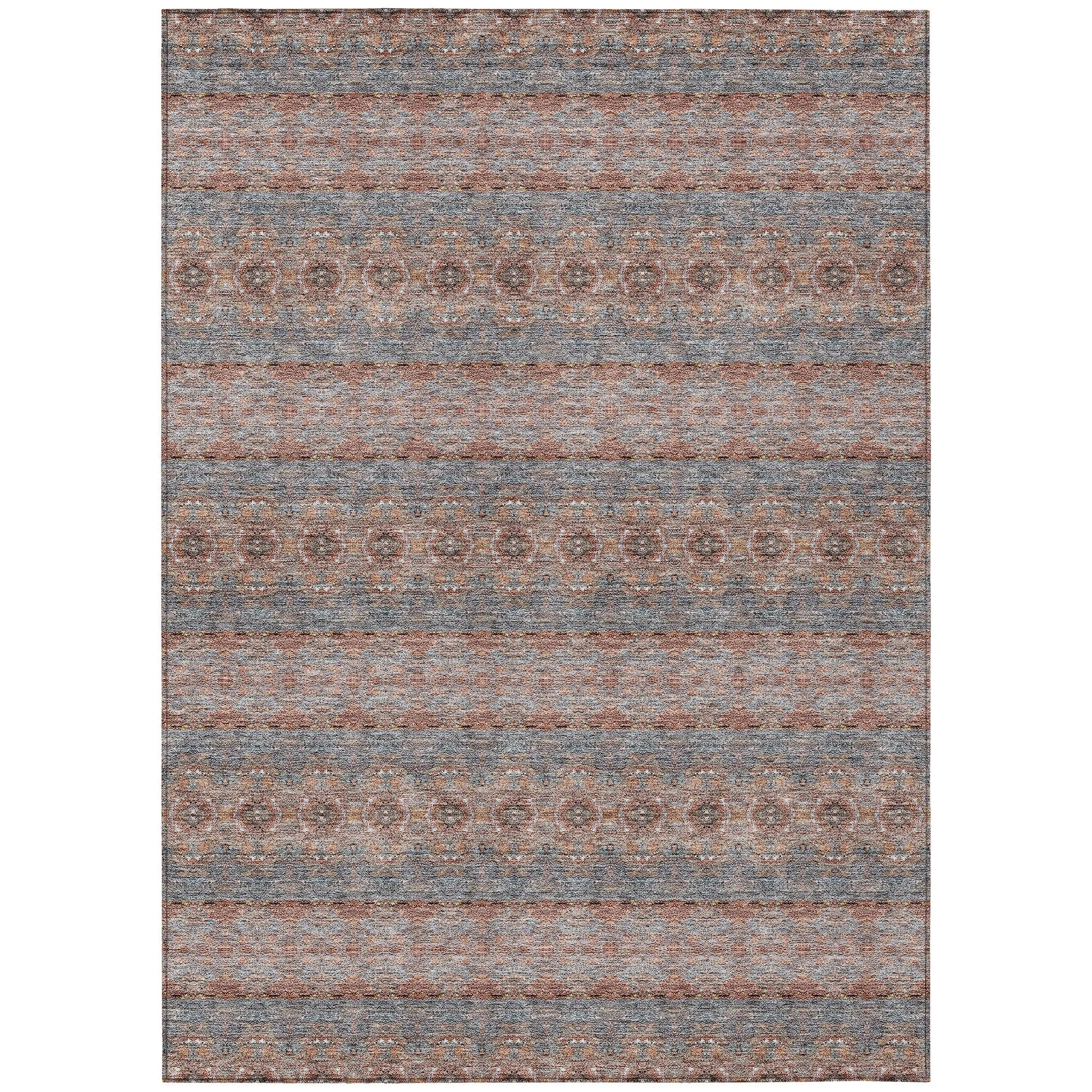 Machine Washable Indoor/ Outdoor Chantille Ombre Stripes Rug