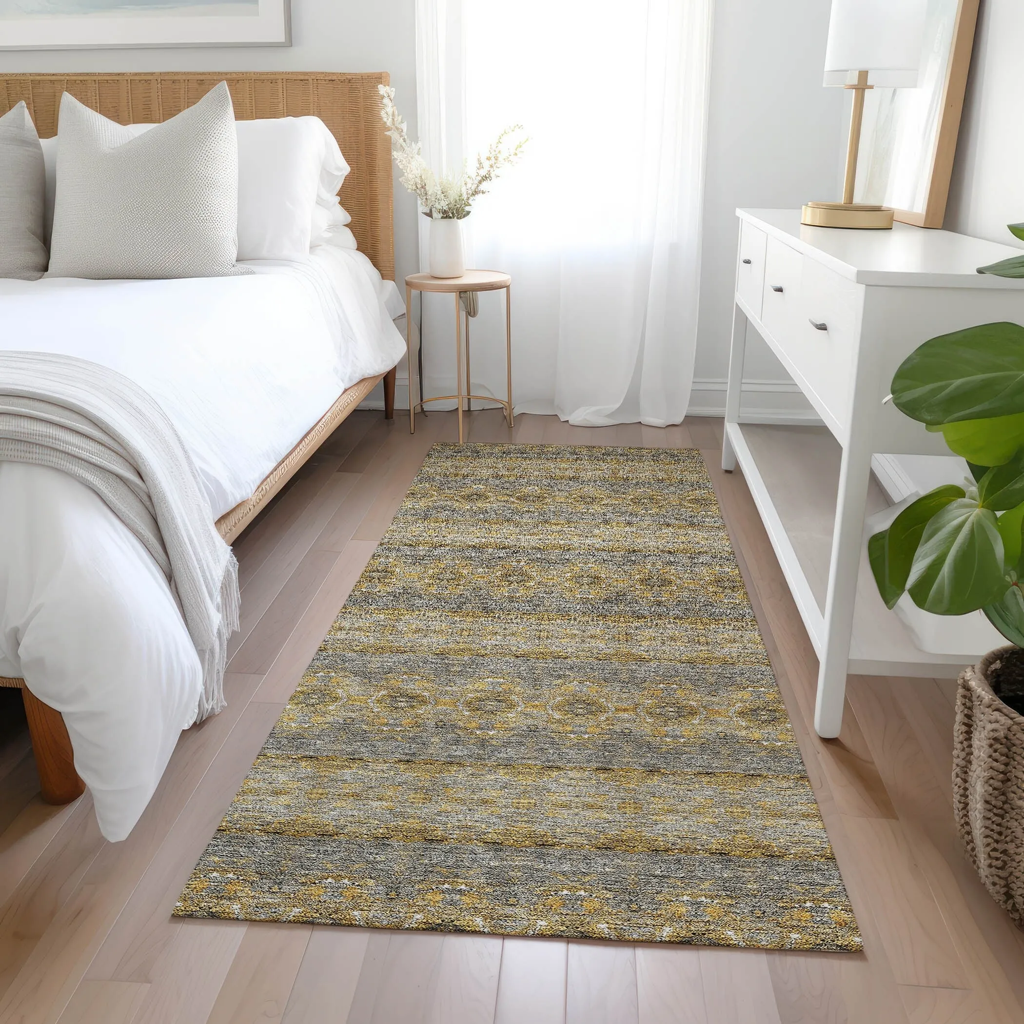 Machine Washable Indoor/ Outdoor Chantille Ombre Stripes Rug