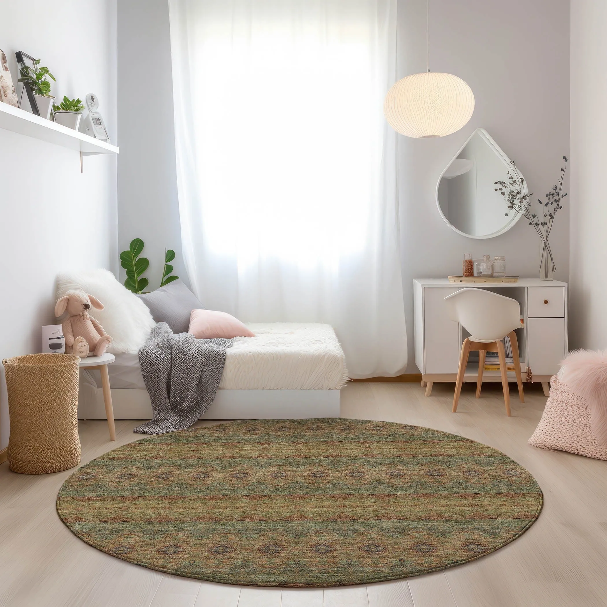 Machine Washable Indoor/ Outdoor Chantille Ombre Stripes Rug