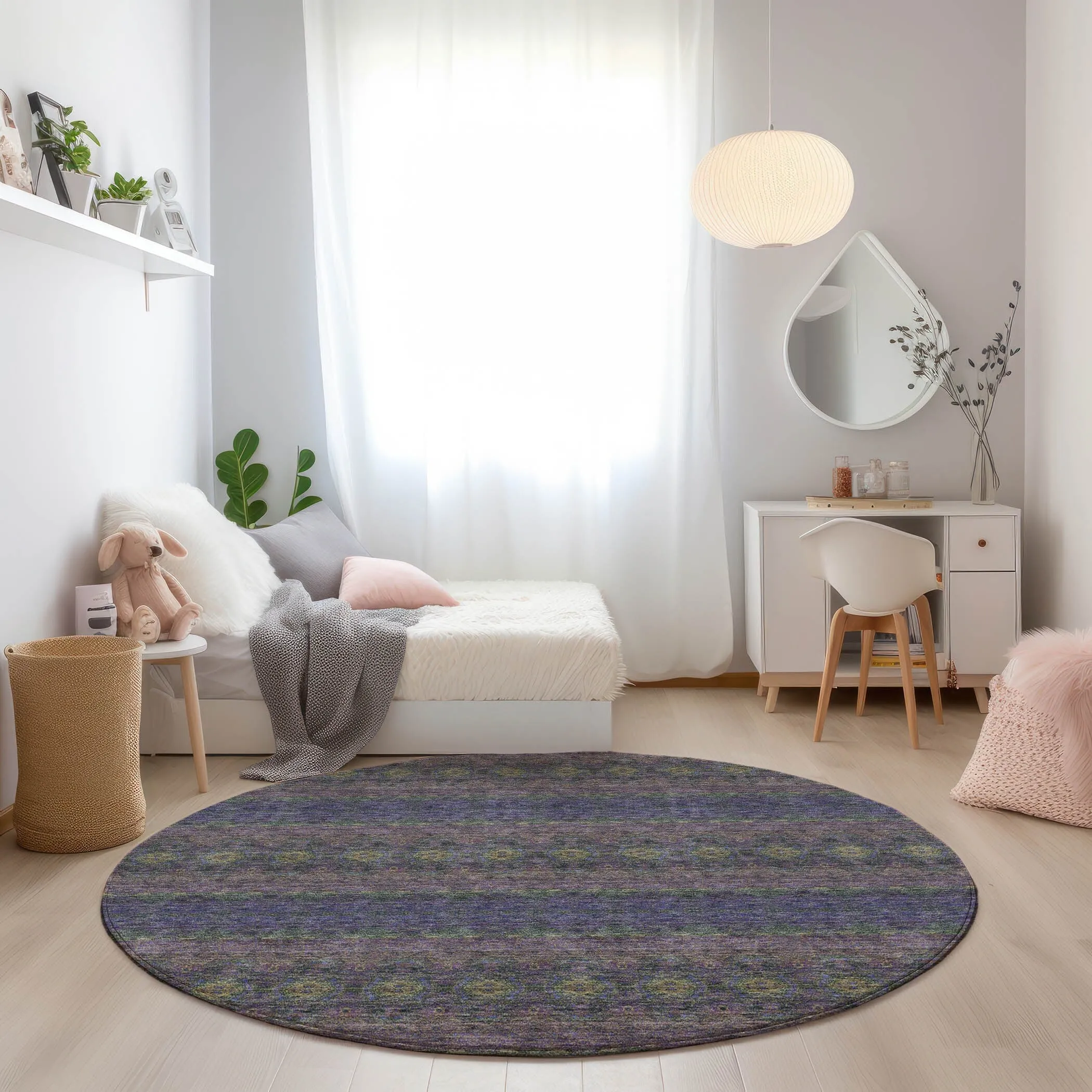 Machine Washable Indoor/ Outdoor Chantille Ombre Stripes Rug