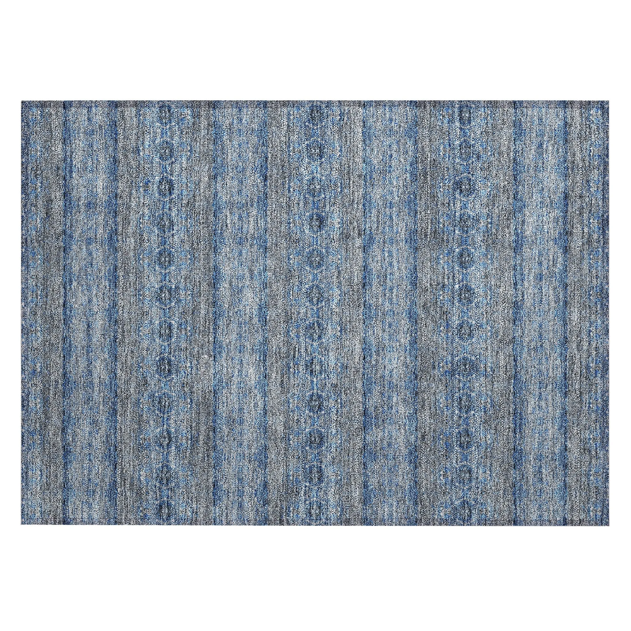 Machine Washable Indoor/ Outdoor Chantille Ombre Stripes Rug