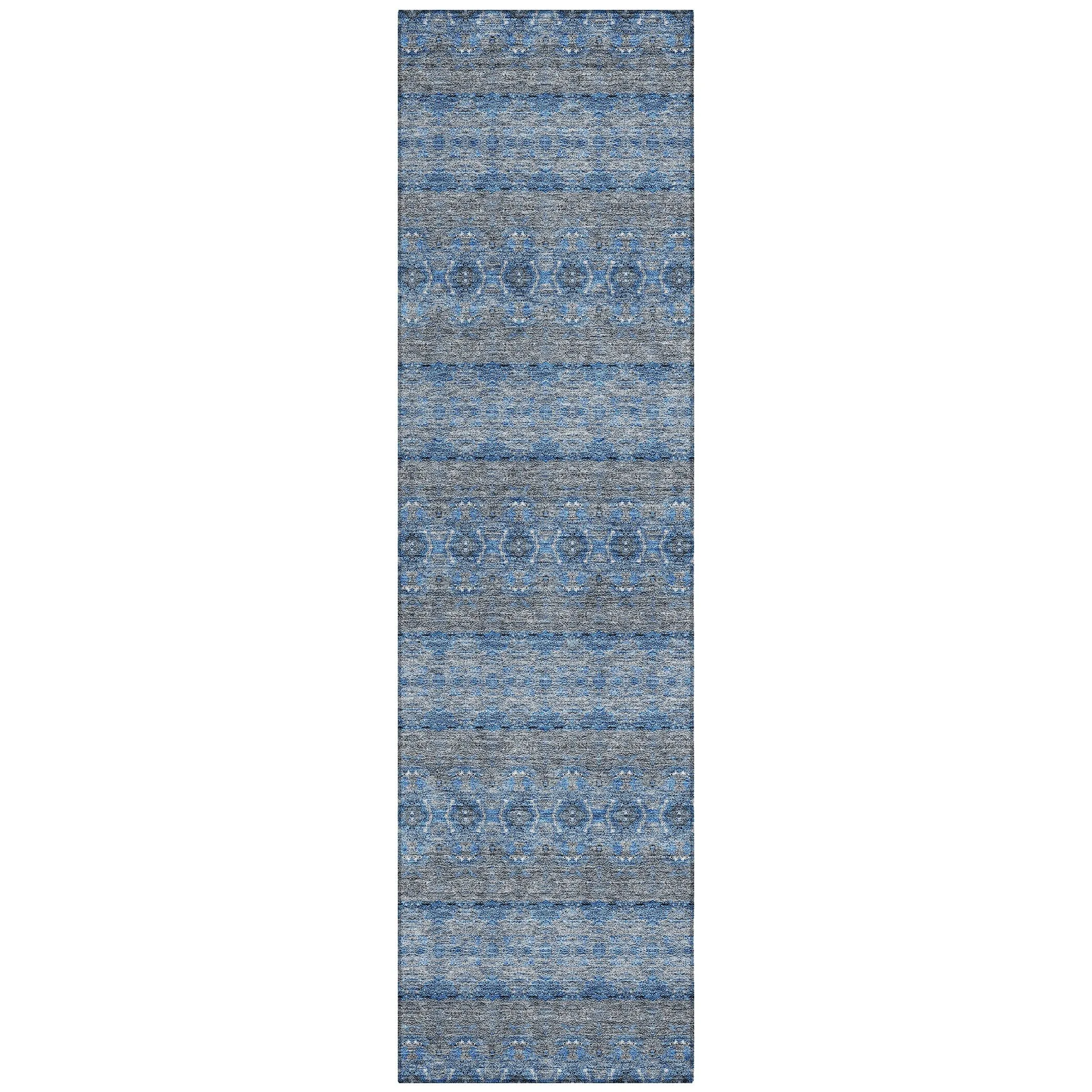 Machine Washable Indoor/ Outdoor Chantille Ombre Stripes Rug