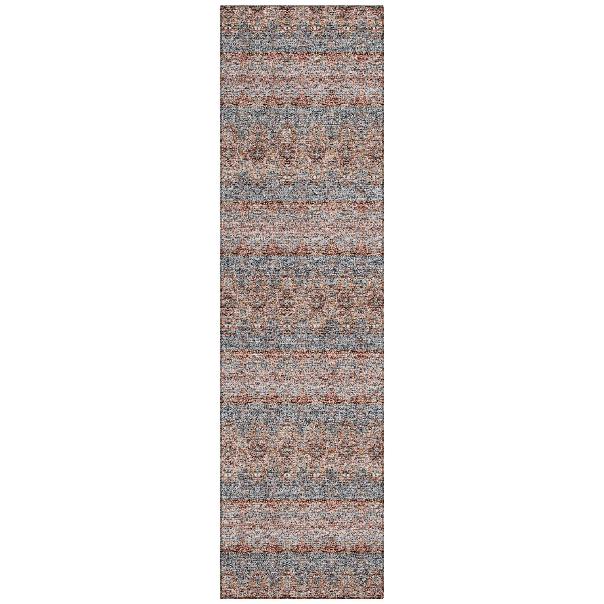Machine Washable Indoor/ Outdoor Chantille Ombre Stripes Rug