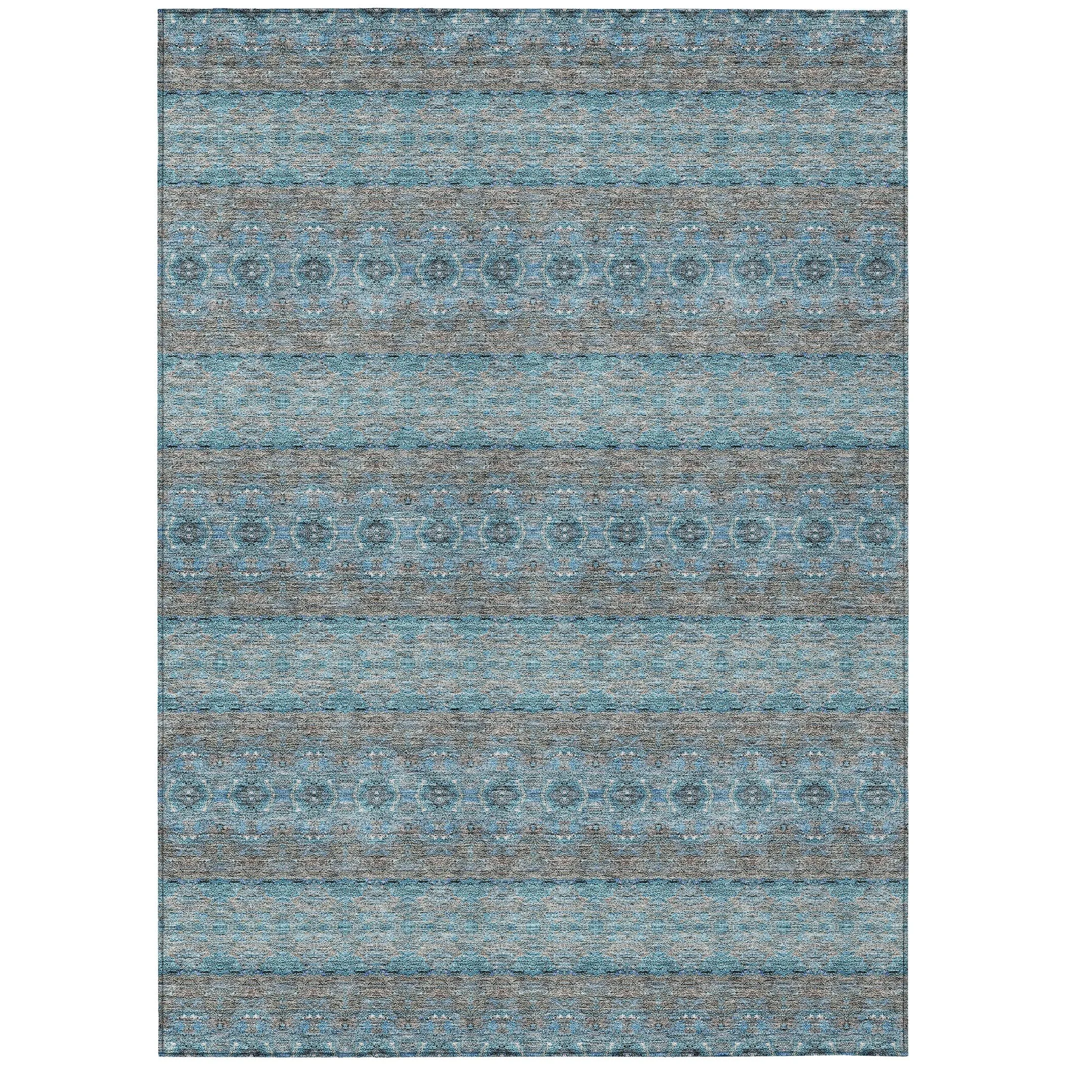 Machine Washable Indoor/ Outdoor Chantille Ombre Stripes Rug