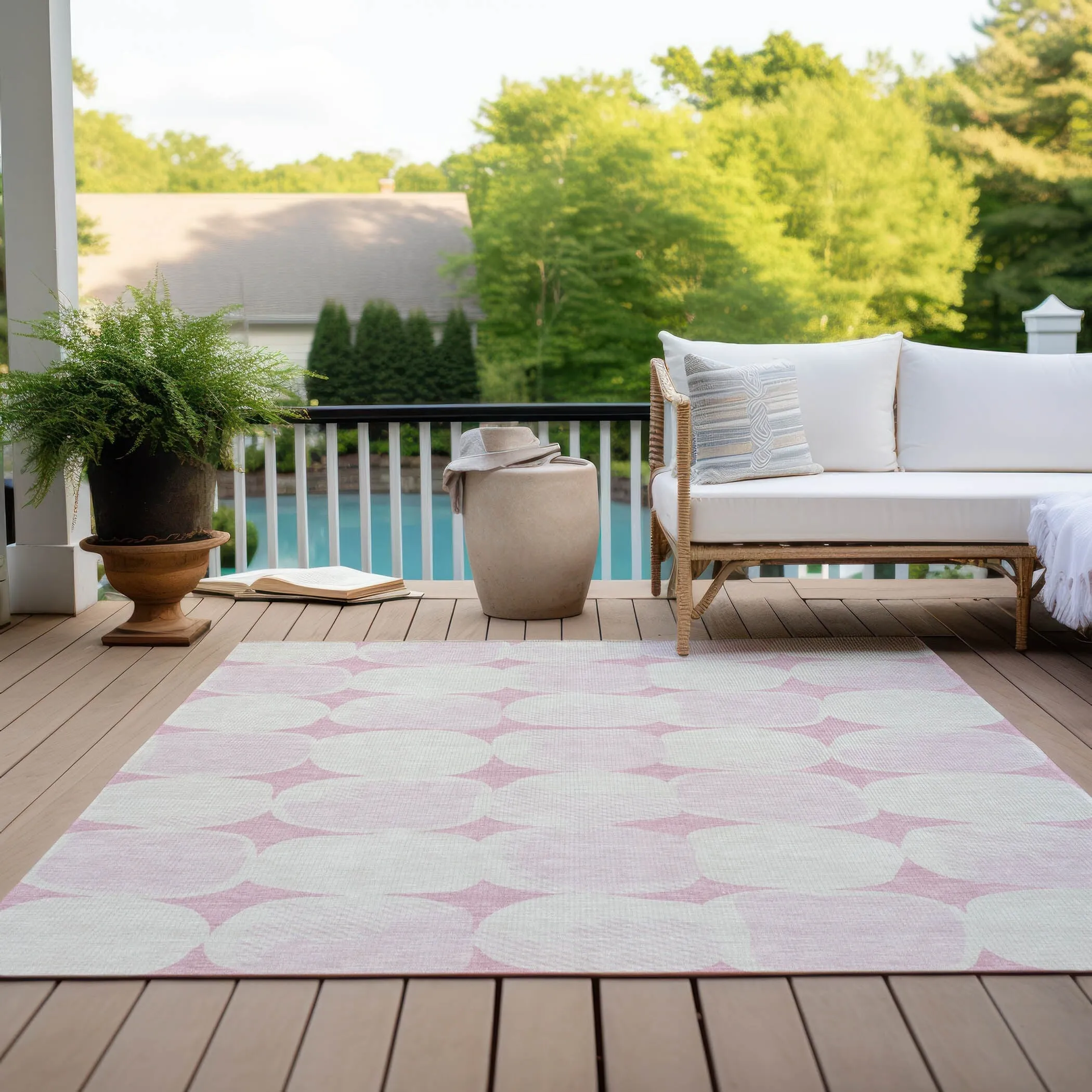 Machine Washable Indoor/ Outdoor Chantille Puffy Modern Rug