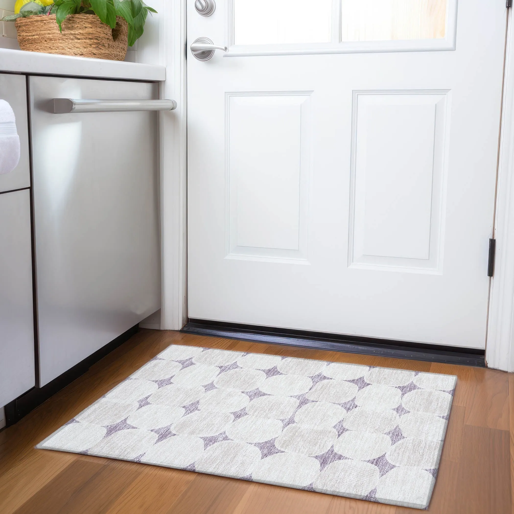 Machine Washable Indoor/ Outdoor Chantille Puffy Modern Rug