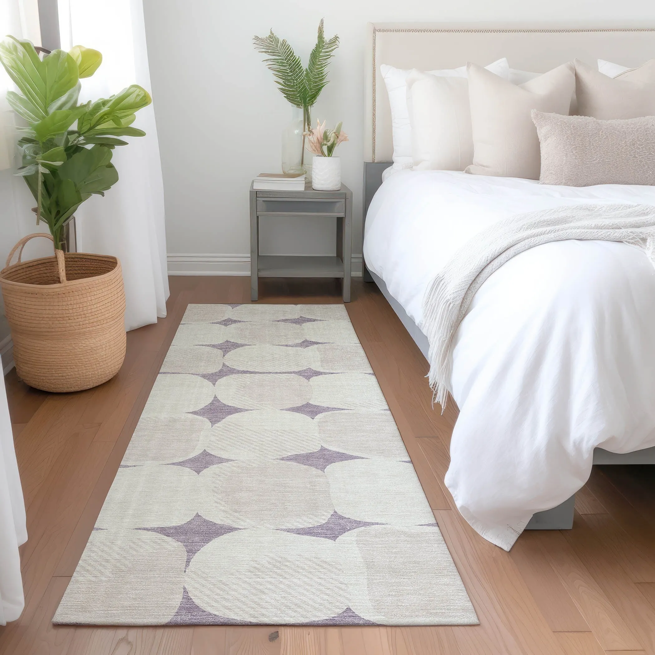 Machine Washable Indoor/ Outdoor Chantille Puffy Modern Rug