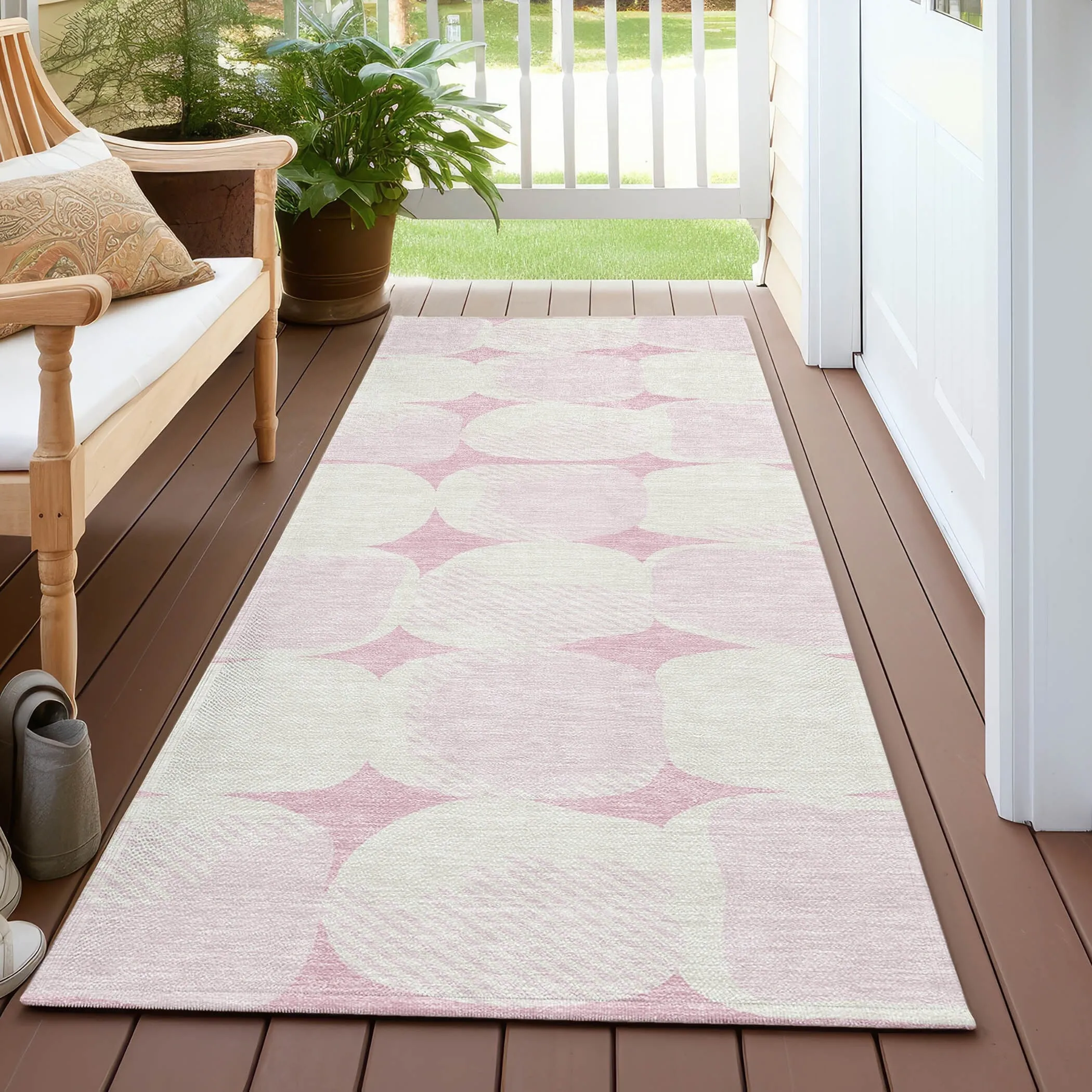 Machine Washable Indoor/ Outdoor Chantille Puffy Modern Rug