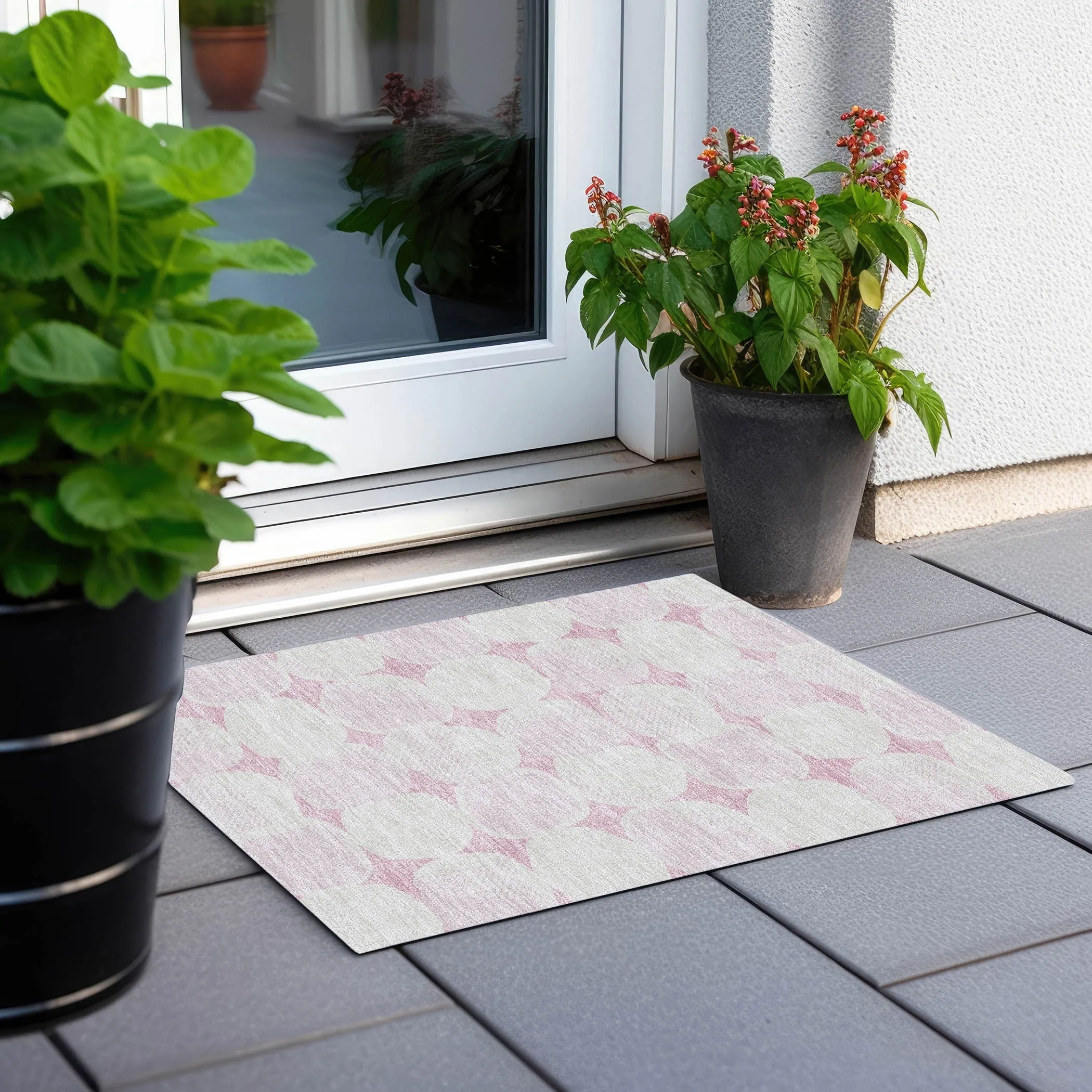 Machine Washable Indoor/ Outdoor Chantille Puffy Modern Rug