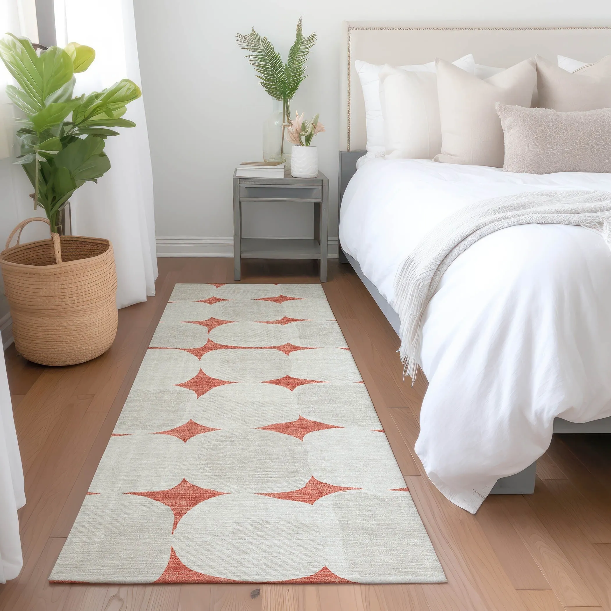 Machine Washable Indoor/ Outdoor Chantille Puffy Modern Rug