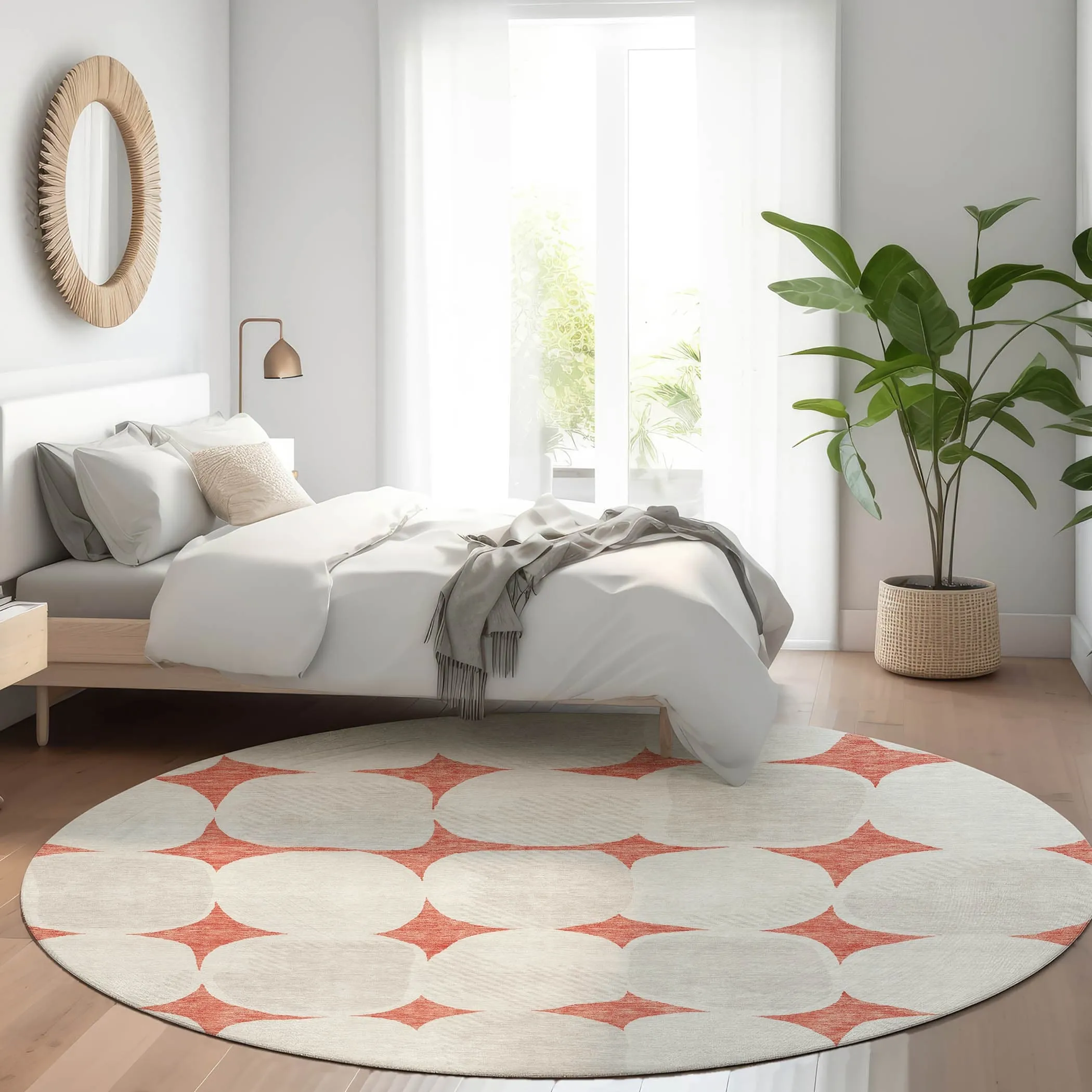 Machine Washable Indoor/ Outdoor Chantille Puffy Modern Rug