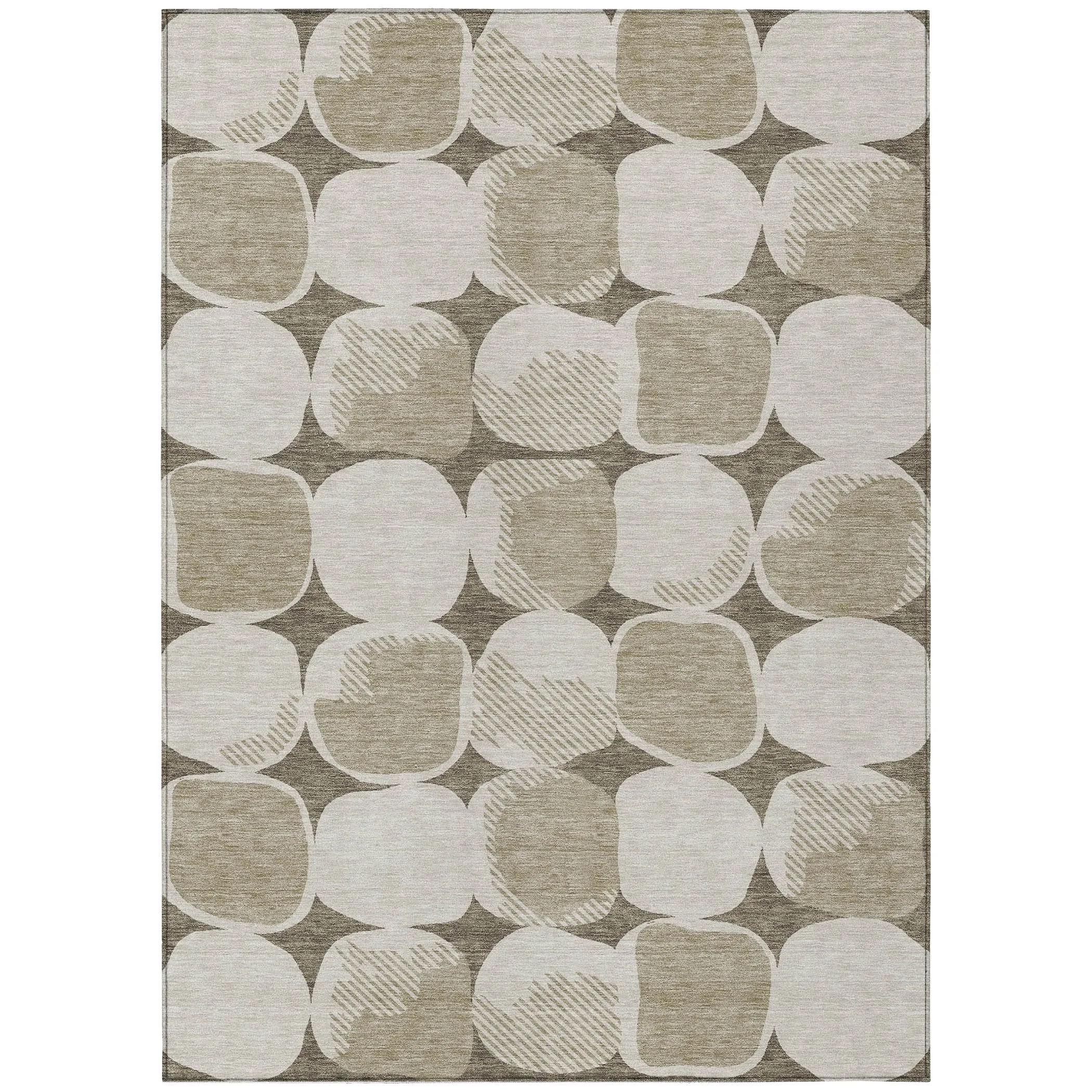 Machine Washable Indoor/ Outdoor Chantille Puffy Modern Rug