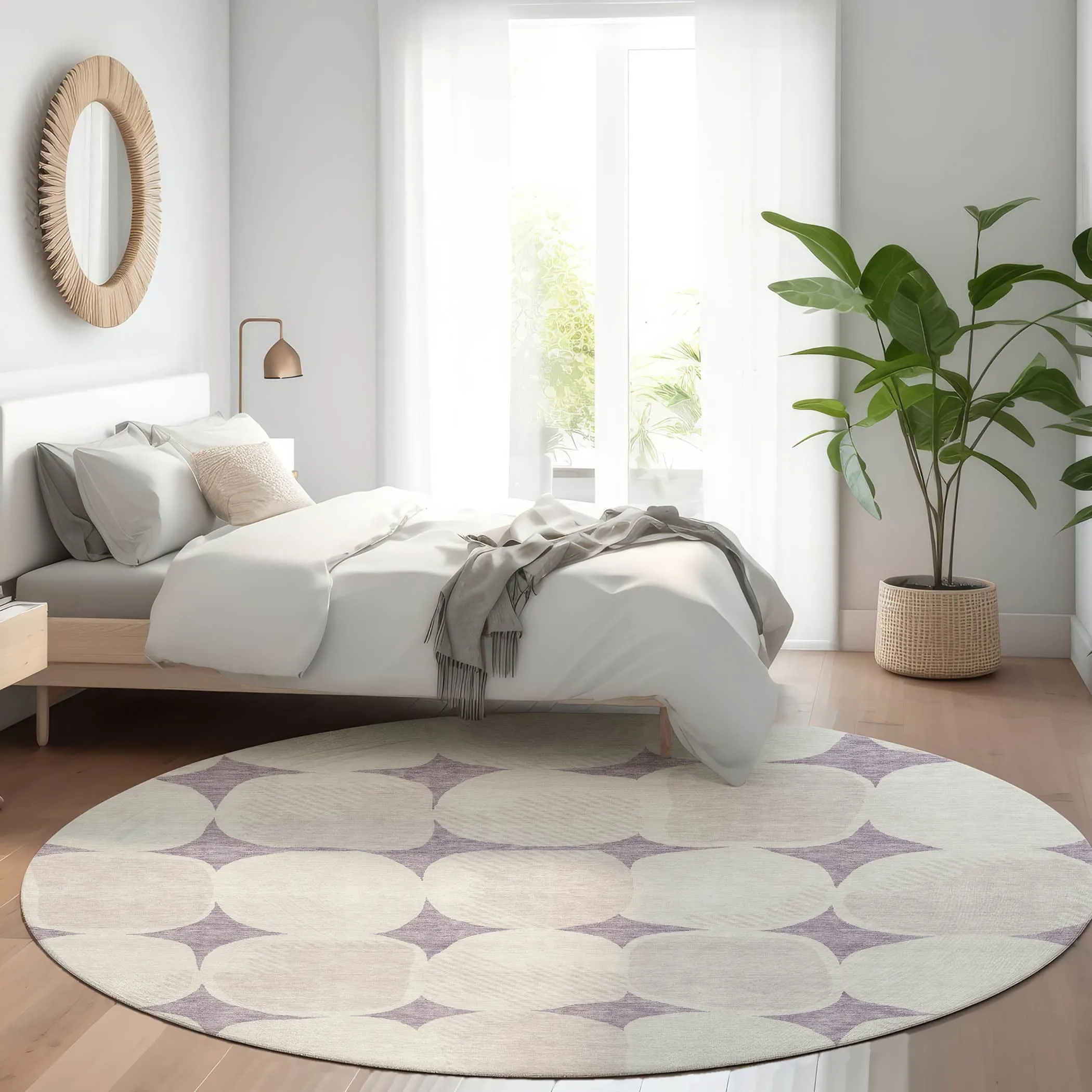 Machine Washable Indoor/ Outdoor Chantille Puffy Modern Rug
