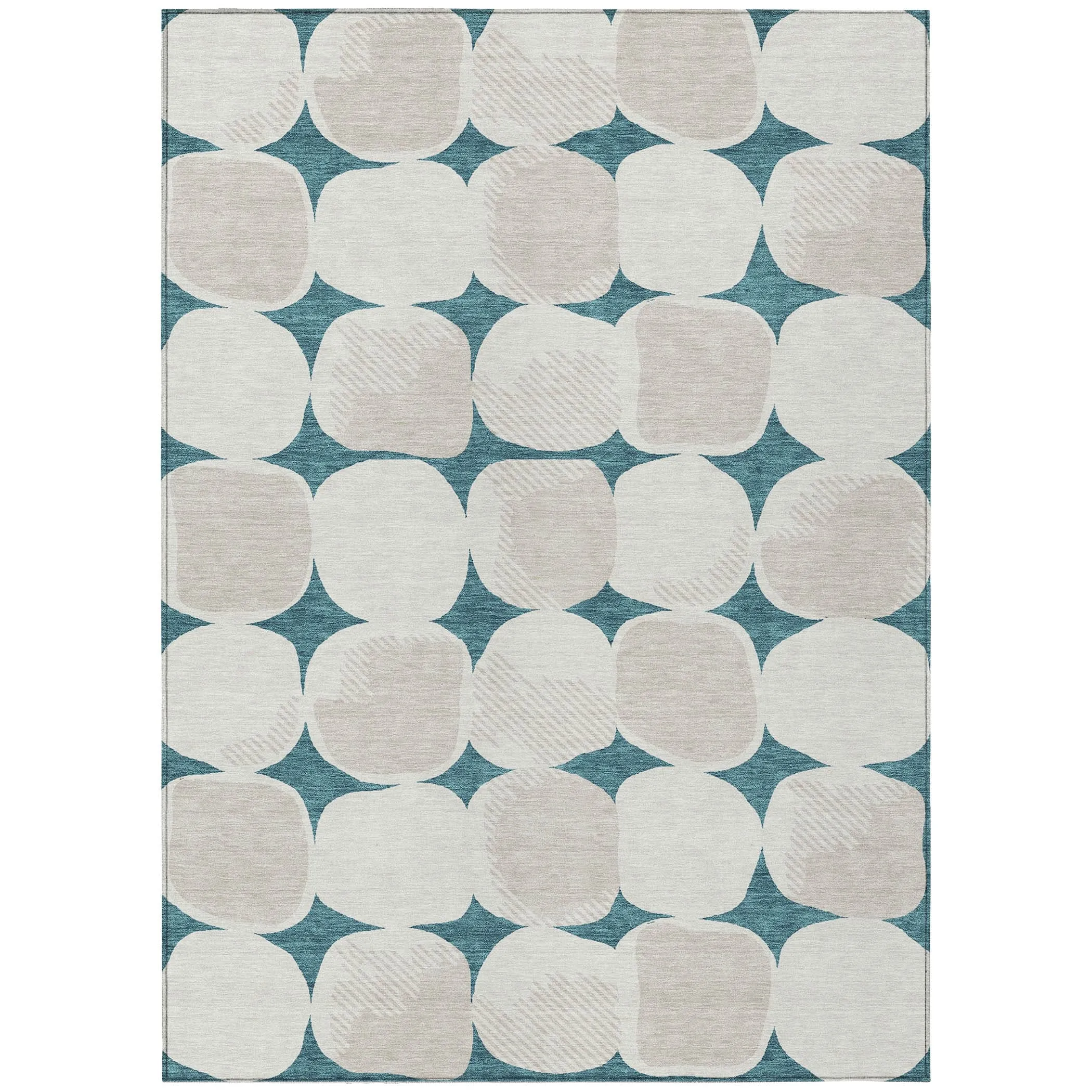 Machine Washable Indoor/ Outdoor Chantille Puffy Modern Rug