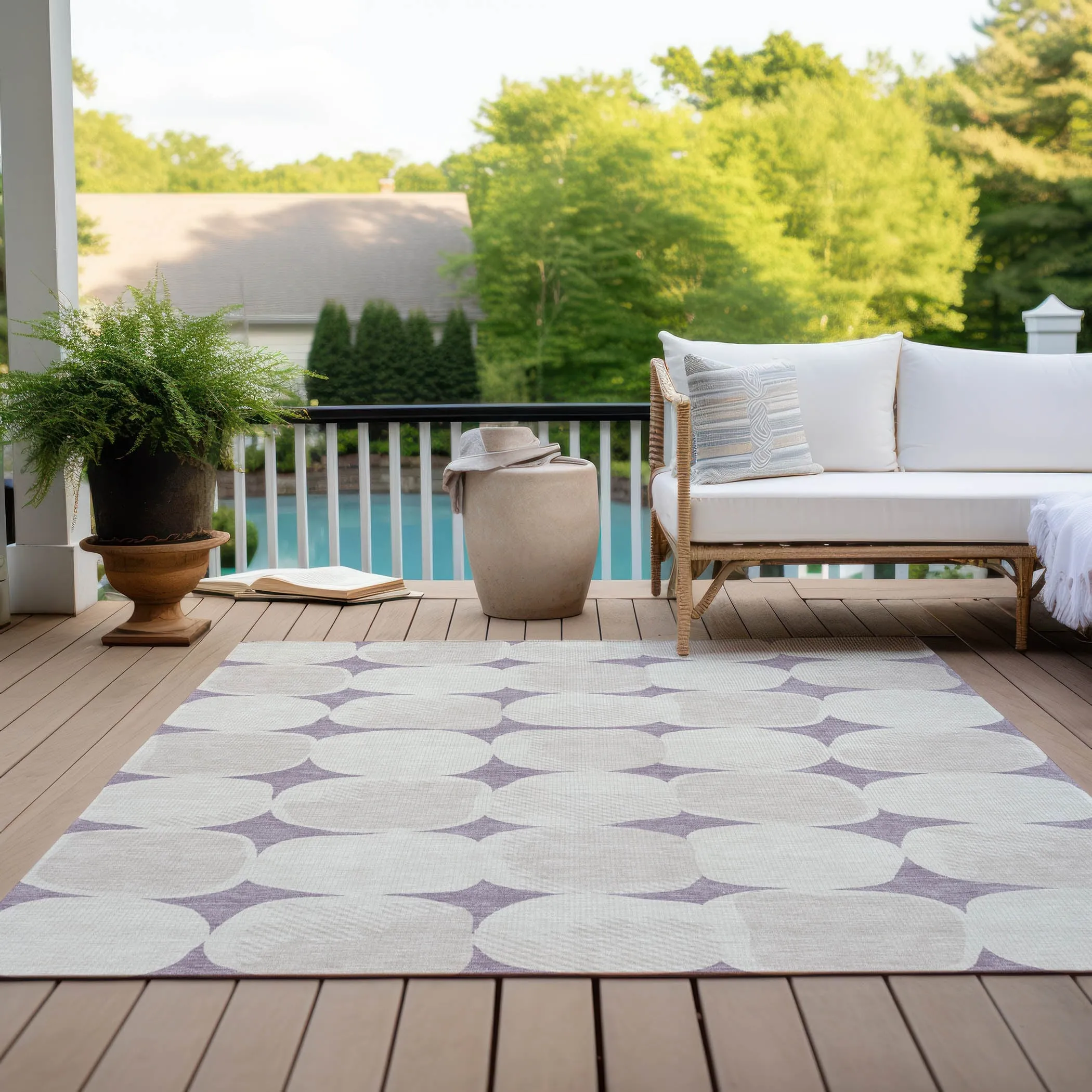 Machine Washable Indoor/ Outdoor Chantille Puffy Modern Rug
