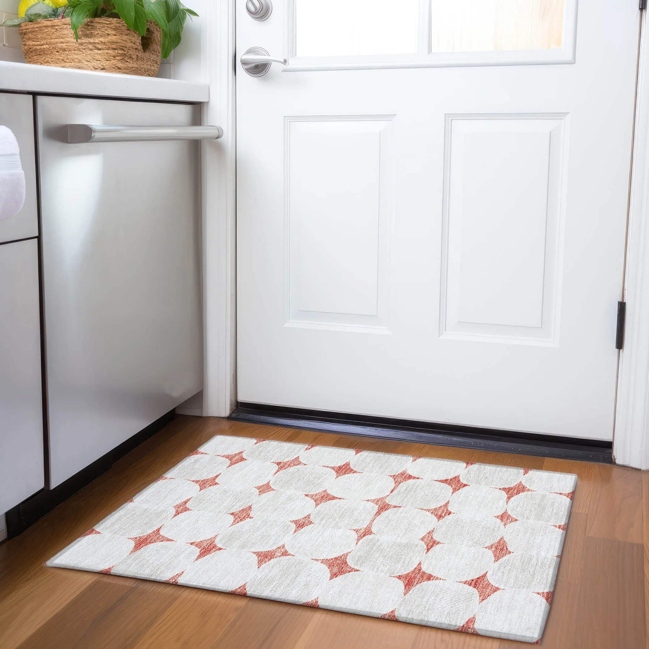 Machine Washable Indoor/ Outdoor Chantille Puffy Modern Rug