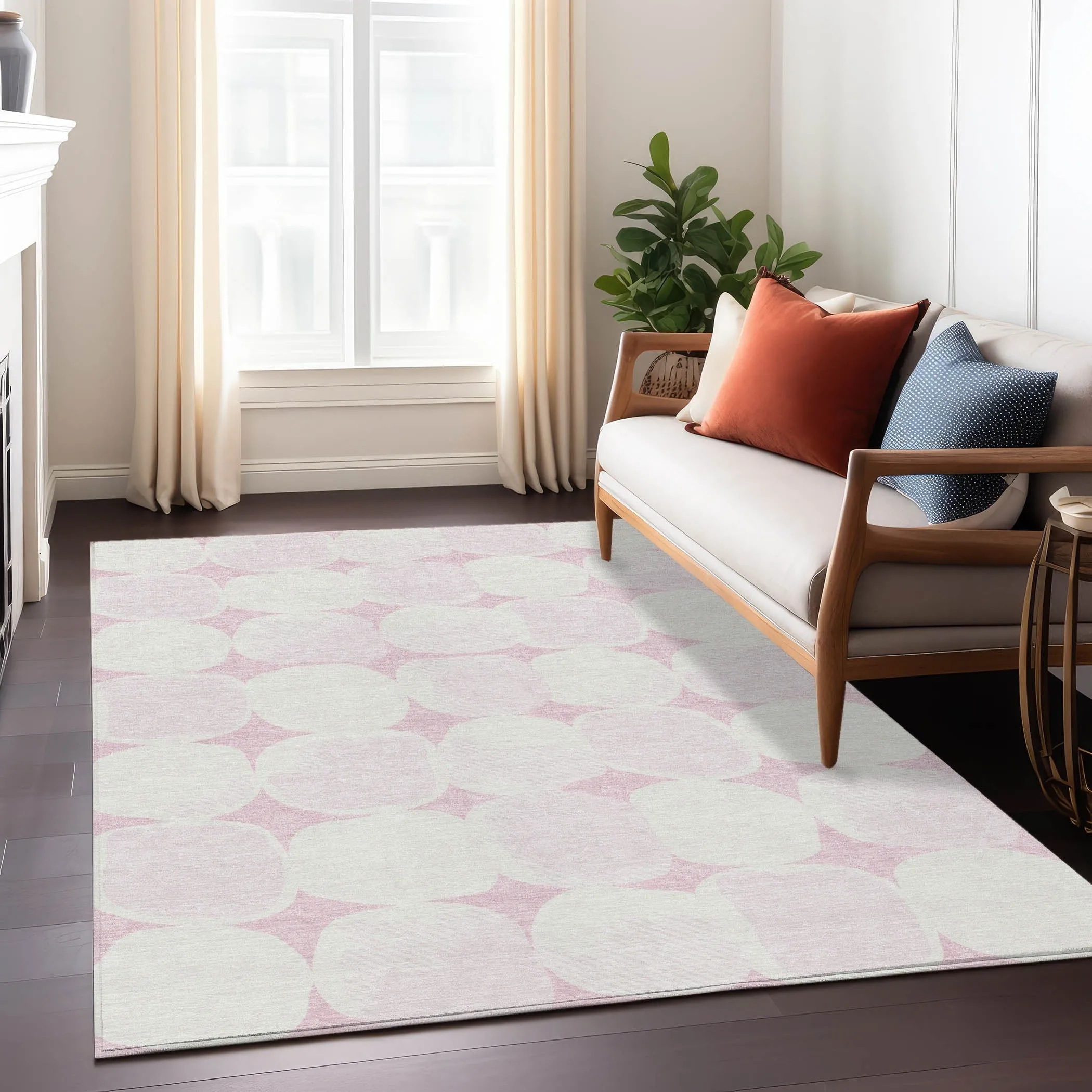 Machine Washable Indoor/ Outdoor Chantille Puffy Modern Rug