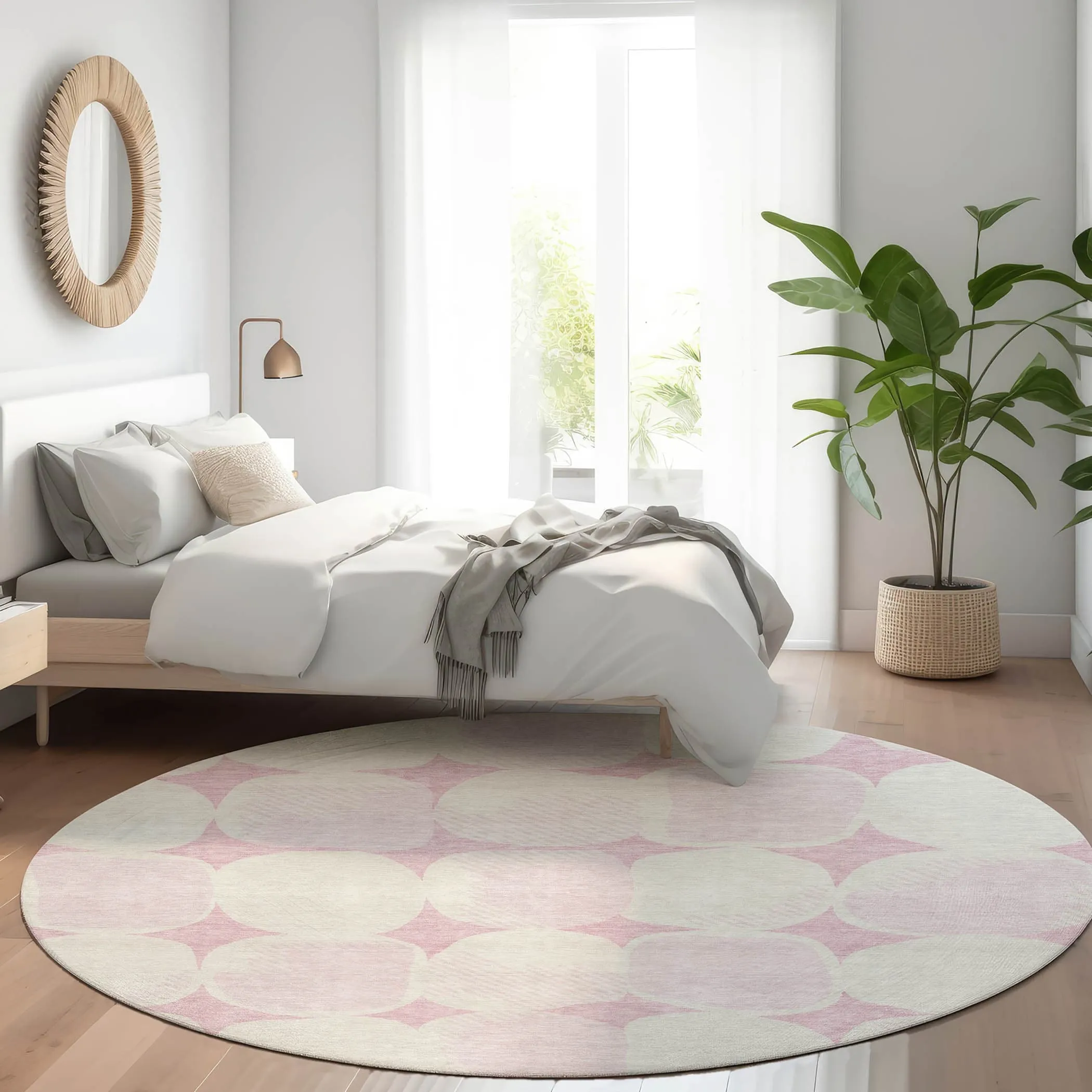 Machine Washable Indoor/ Outdoor Chantille Puffy Modern Rug