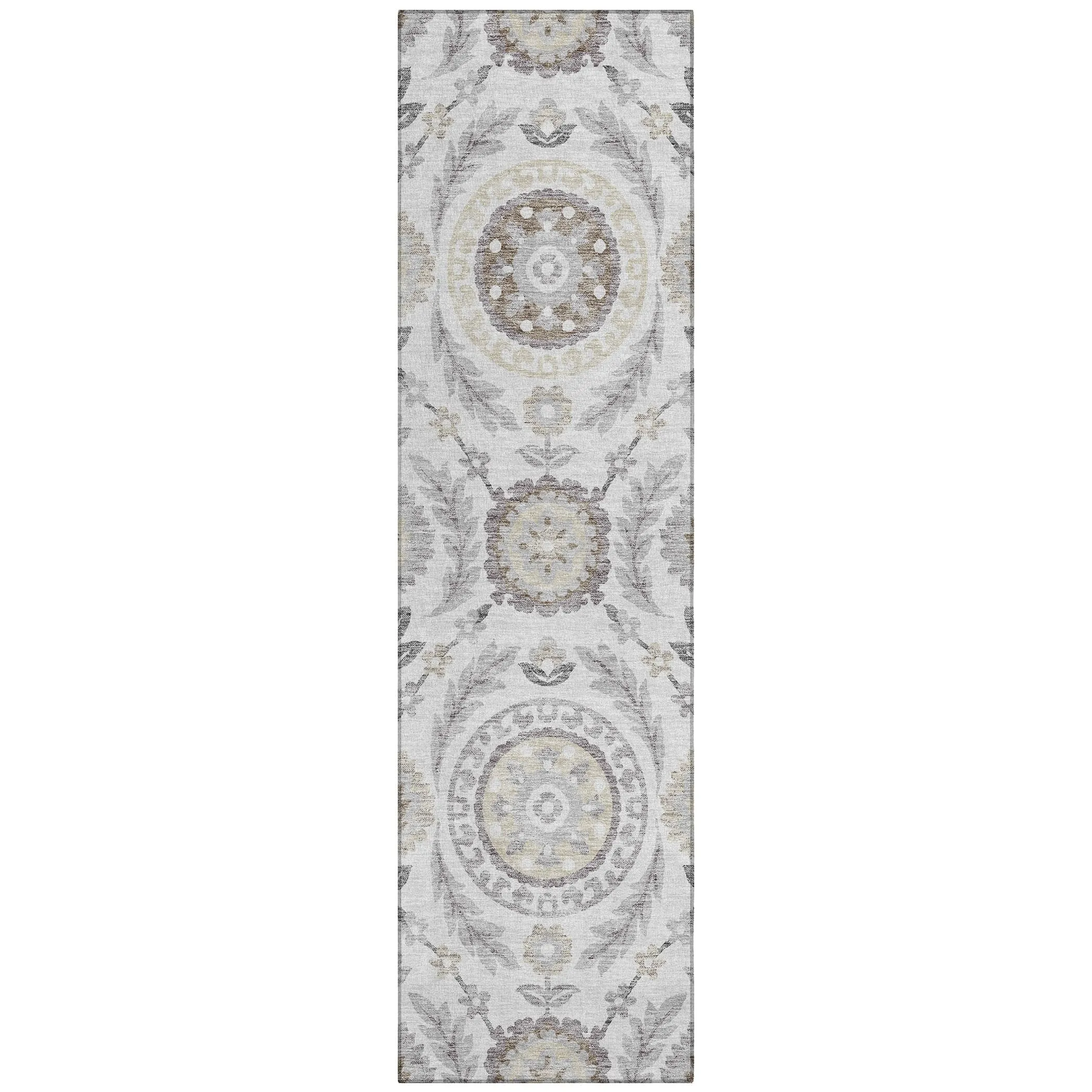 Machine Washable Indoor/ Outdoor Chantille Suzani Boho Rug